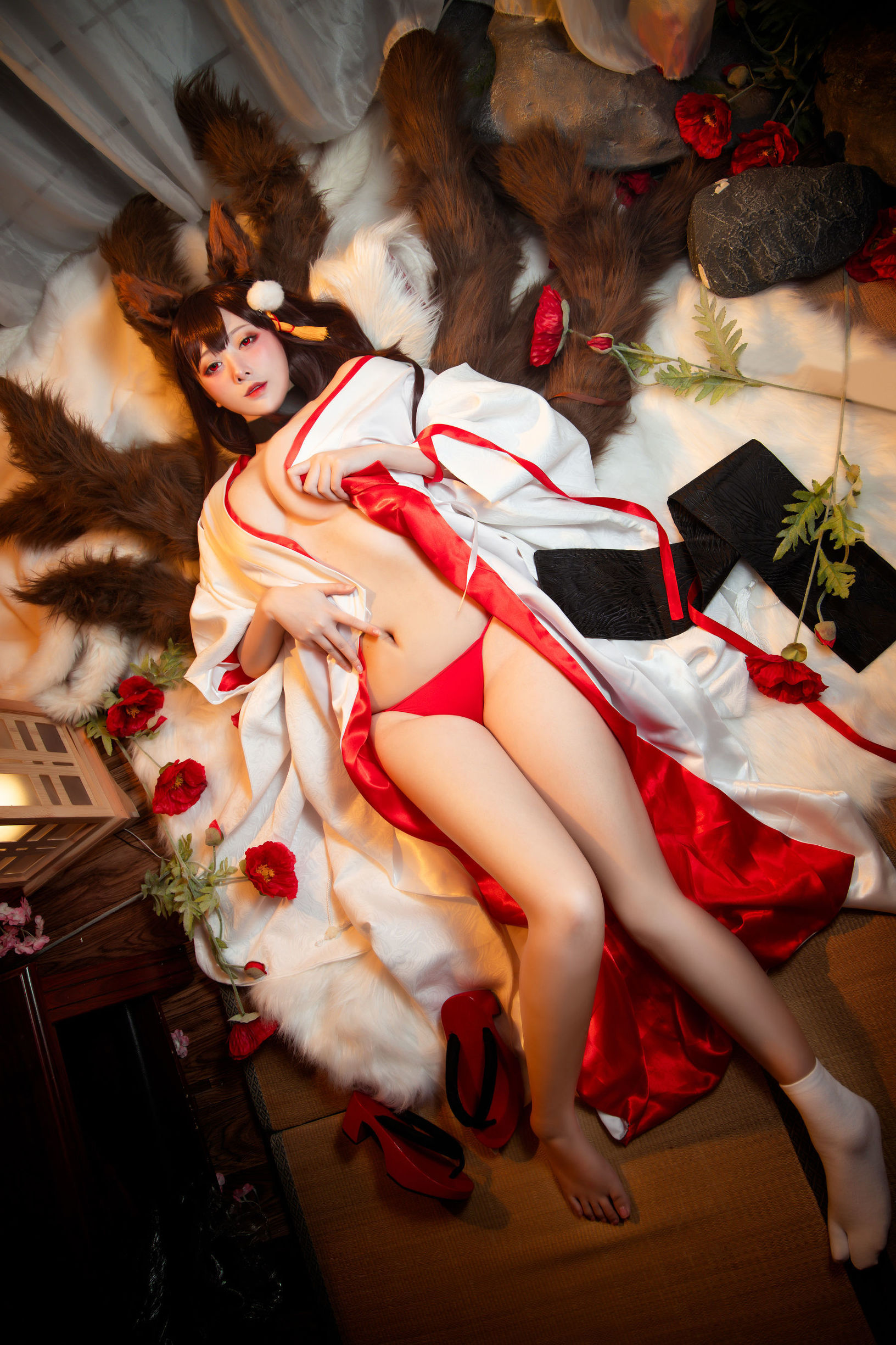 ネット有名人コスプレイヤー] 高顔値コスプレイヤーネンネン_D - 赤城 白 無垢