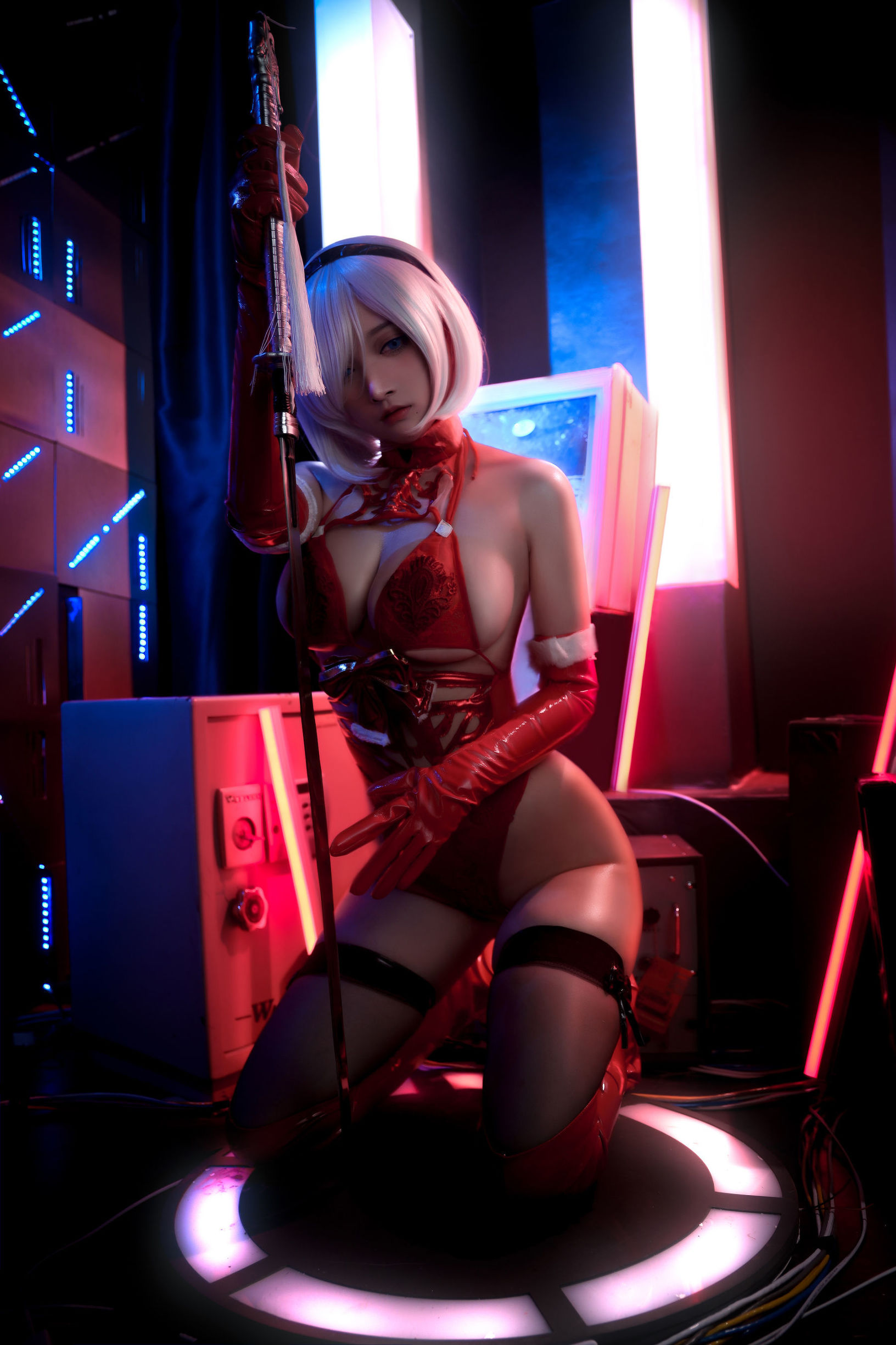 網紅COSER] 高顏值coser念念_D - 2B紅色同人
