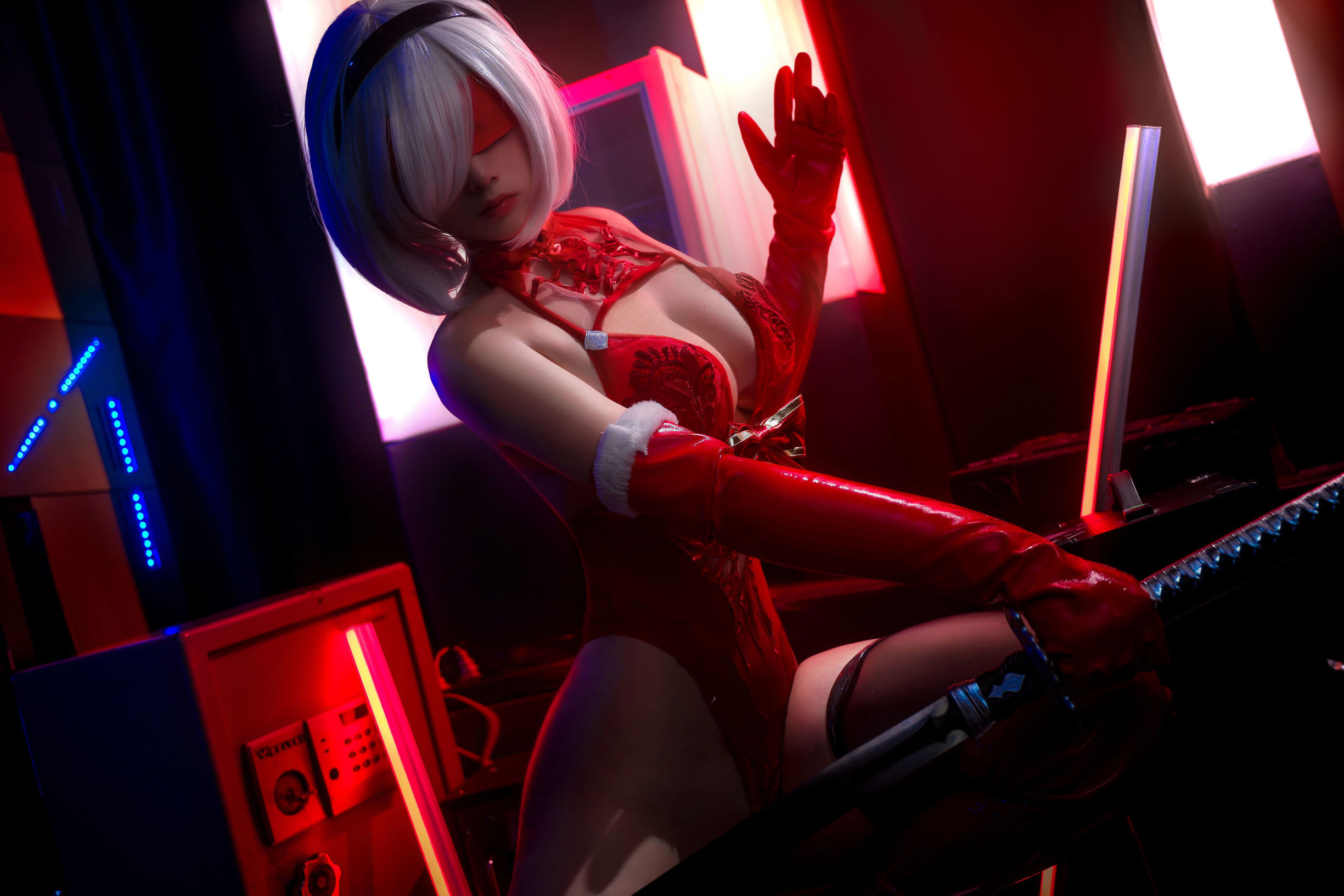 網紅COSER] 高顏值coser念念_D - 2B紅色同人