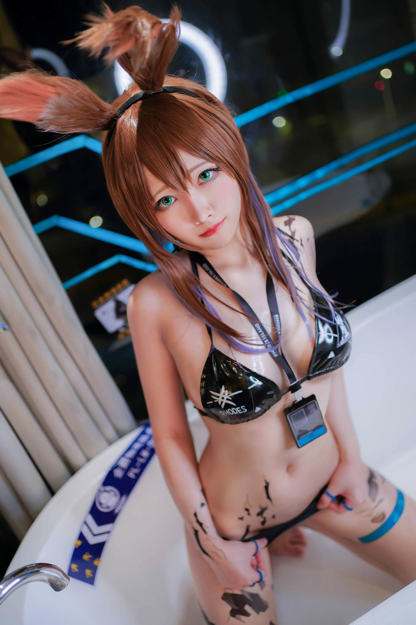 ネット有名人COSER] COSガールArtyアーティ - ブラックレコードバニーガール