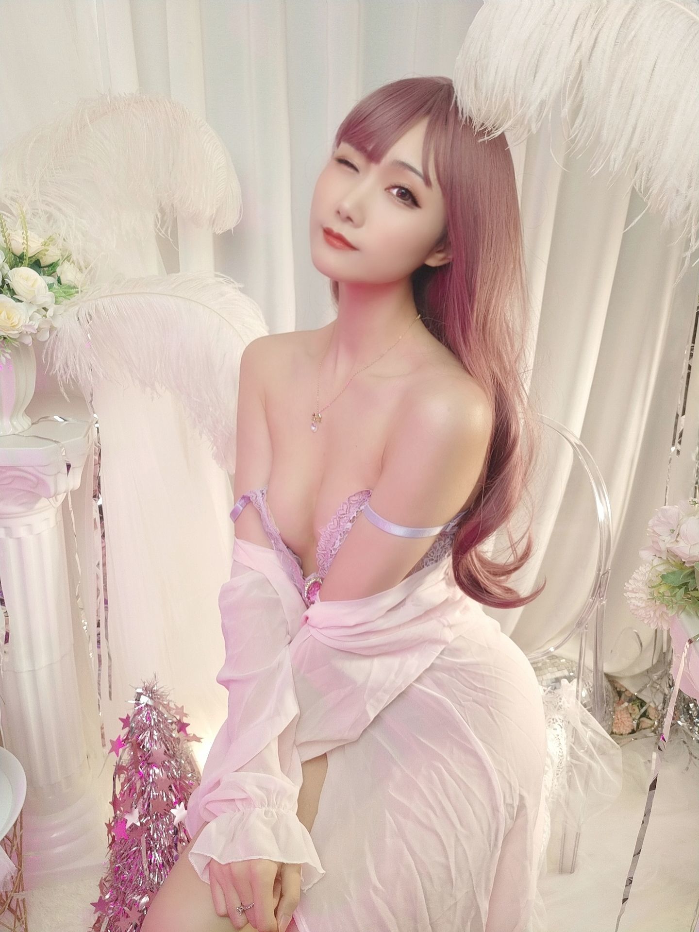 Cosplay] 動漫博主曉美媽 - (聖誕自拍)紫色迷情