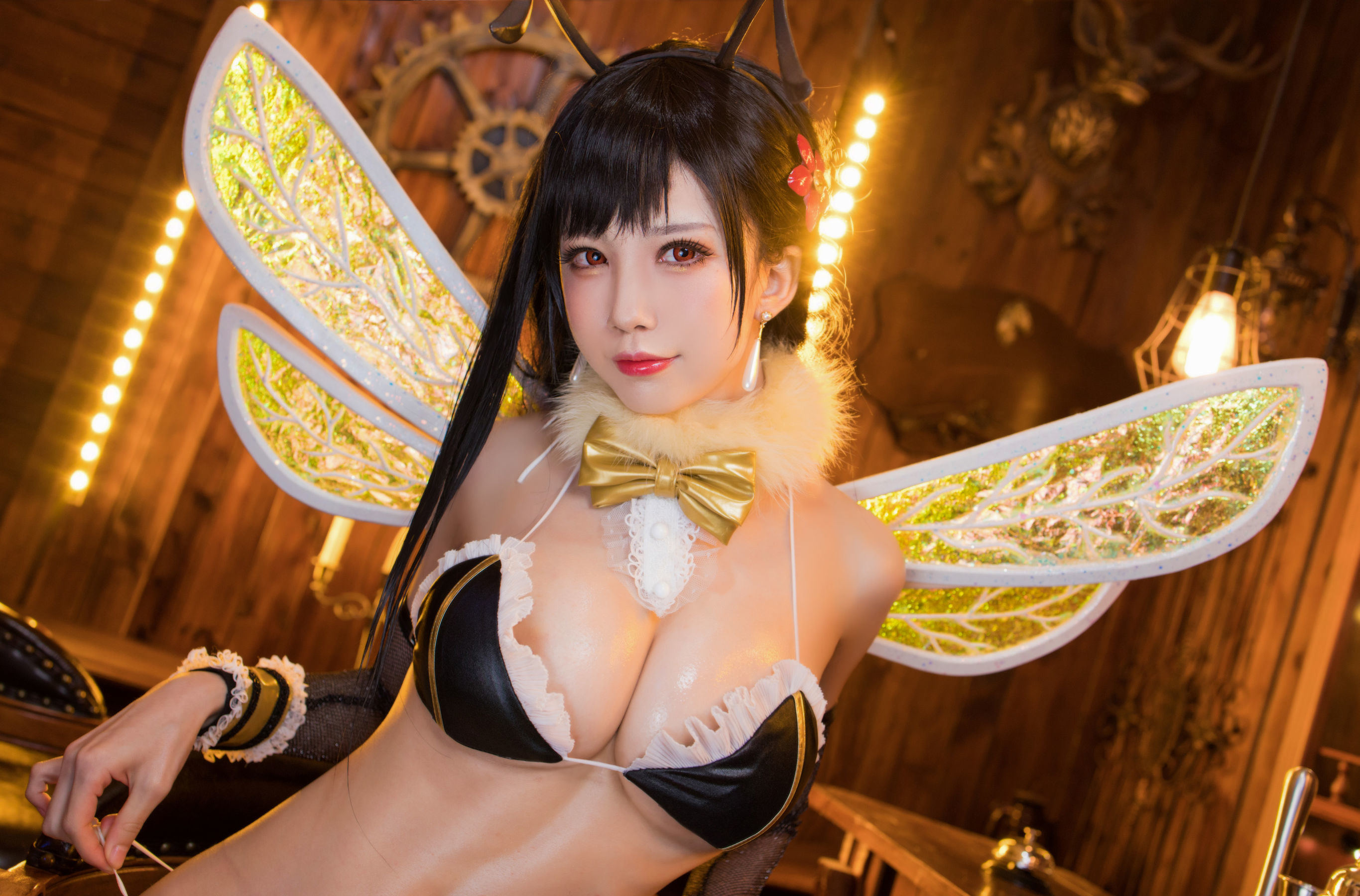 コスプレ] アニメブロガー スイミャオアクア - 黒皮蜂