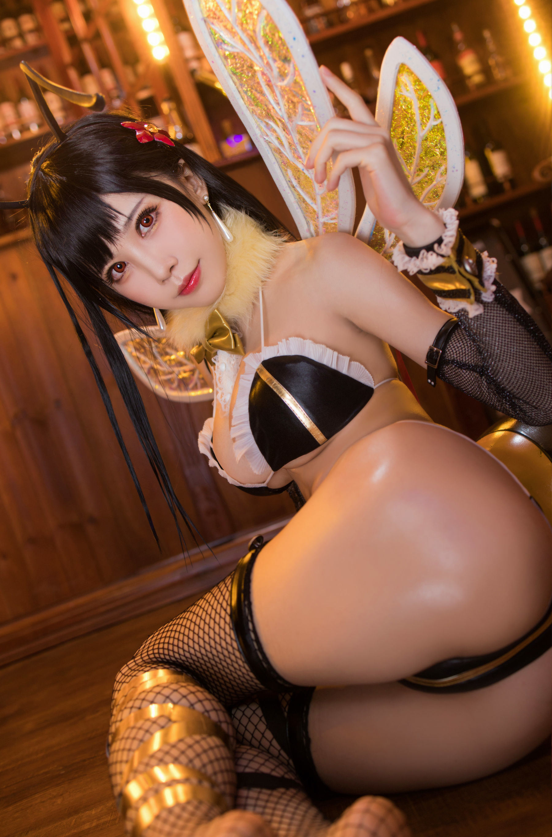 コスプレ] アニメブロガー スイミャオアクア - 黒皮蜂