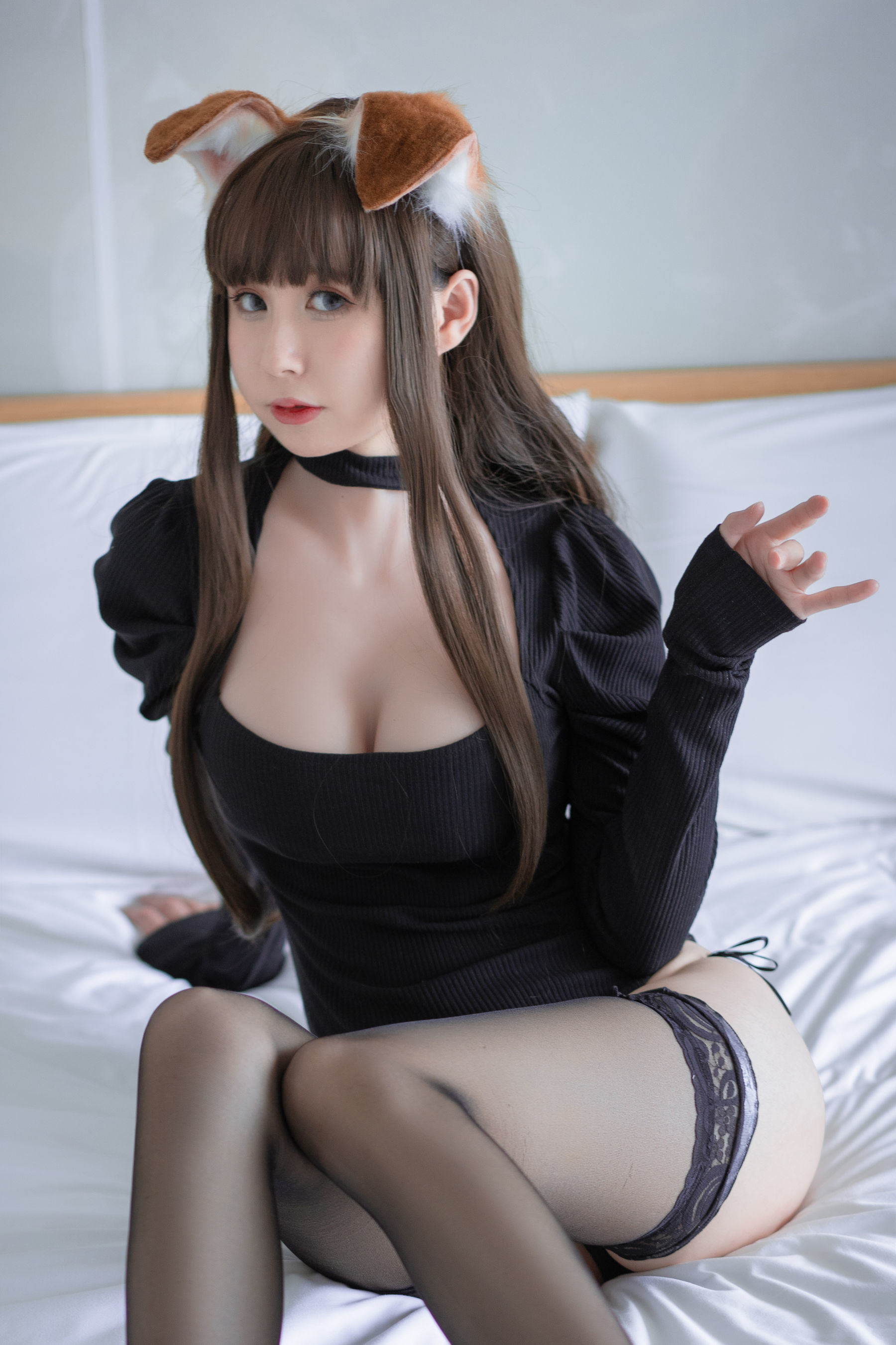 Cosplay] Saionji Nangō - Chó tai gấp đen liền thân