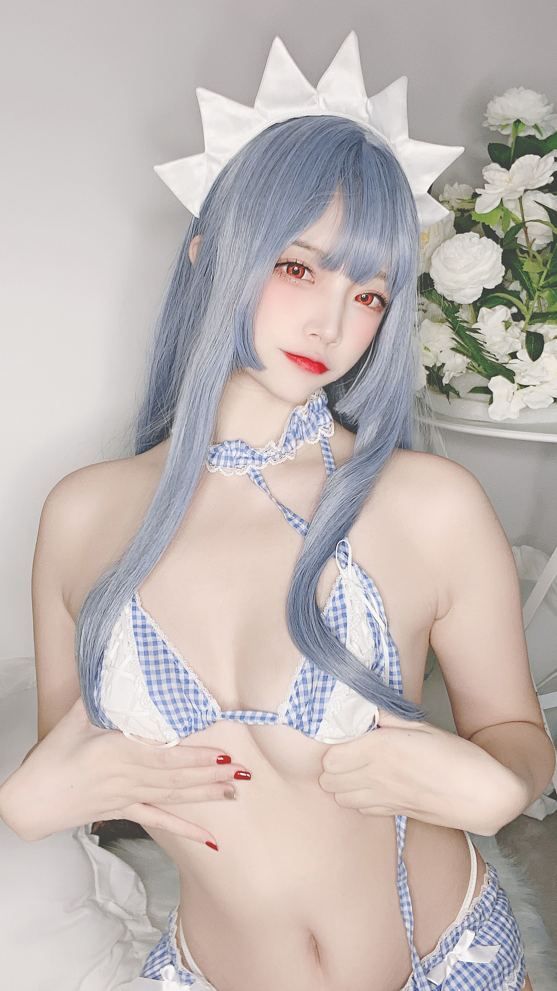 Cosplay] 人氣 Coser 二佐 Nisa - 藍格比基尼女僕