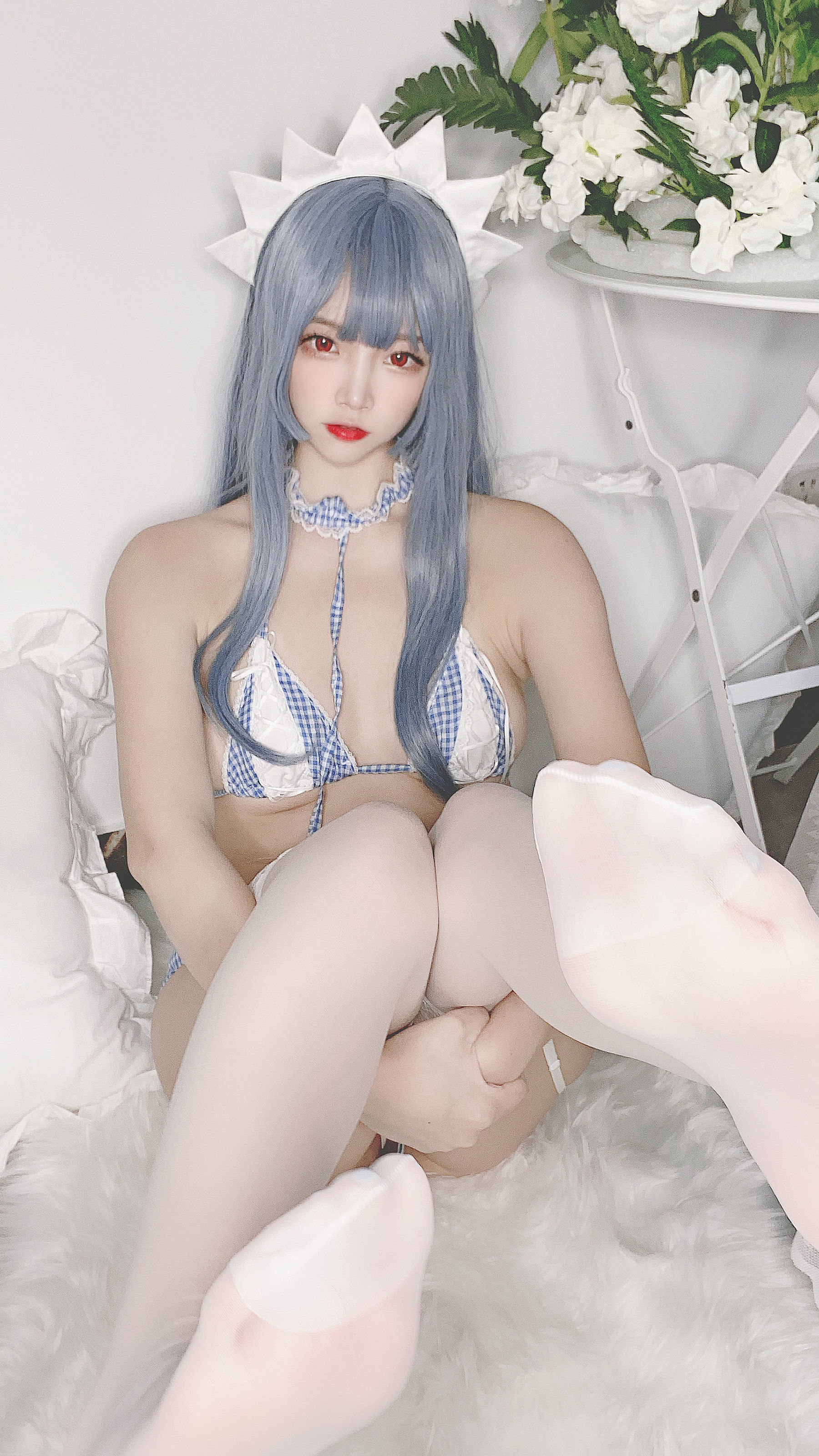 Cosplay] 人氣 Coser 二佐 Nisa - 藍格比基尼女僕