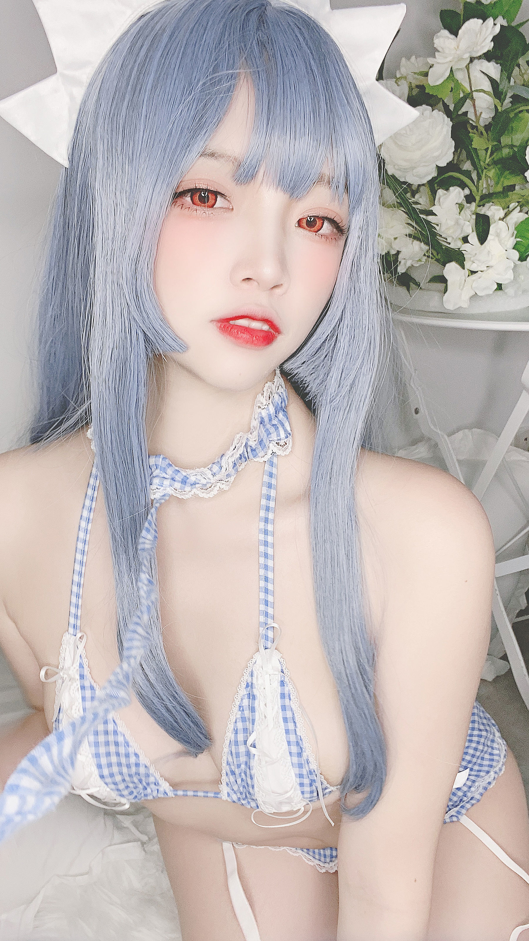Cosplay] 人氣 Coser 二佐 Nisa - 藍格比基尼女僕