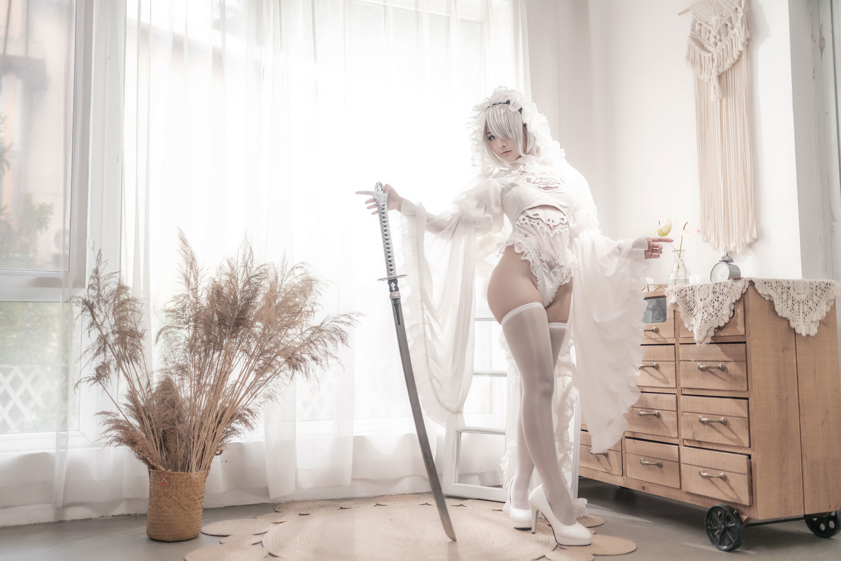 コスプレ] アニメブロガー チュンモモ - ニーア・ジユアン 白い花嫁