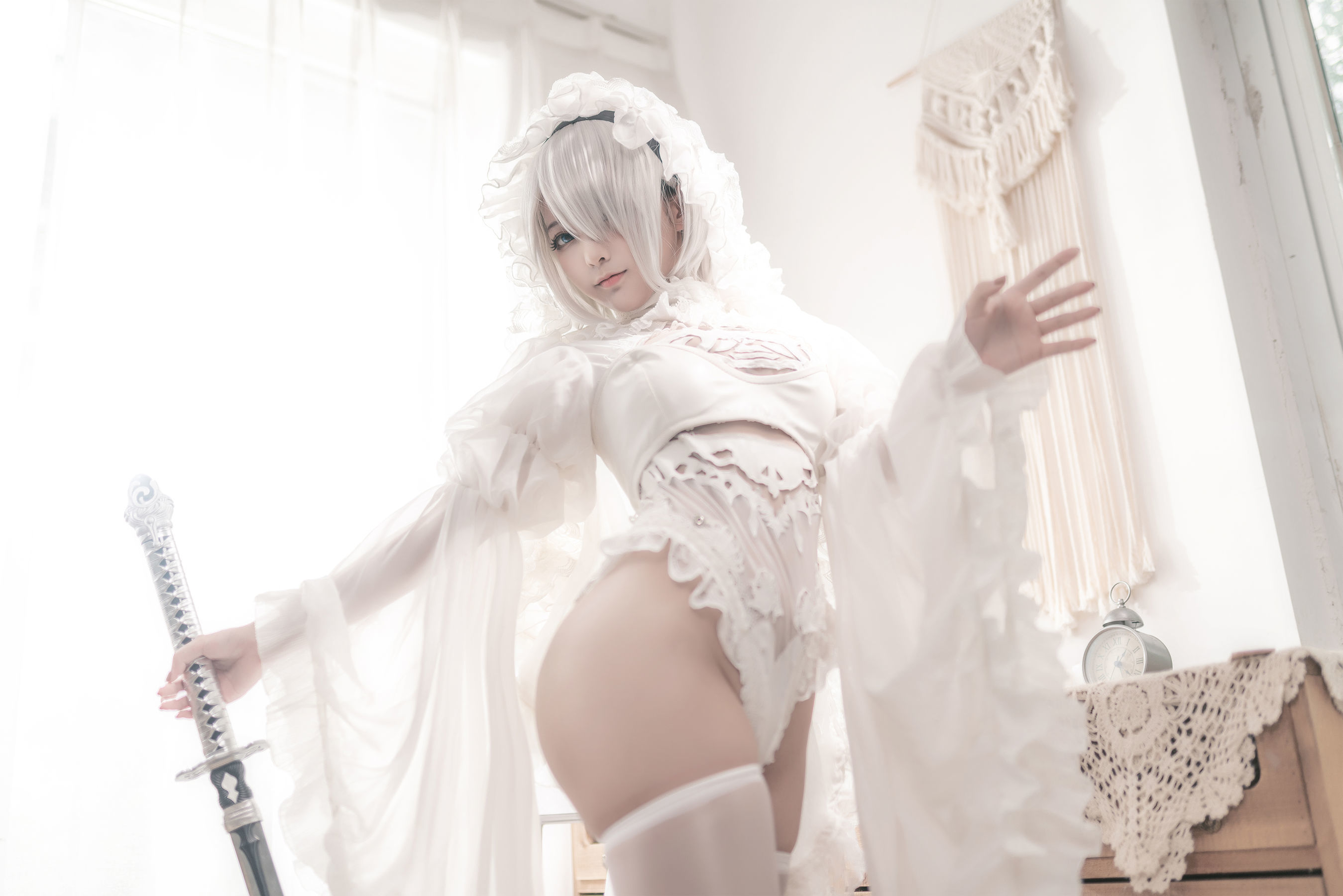 コスプレ] アニメブロガー チュンモモ - ニーア・ジユアン 白い花嫁