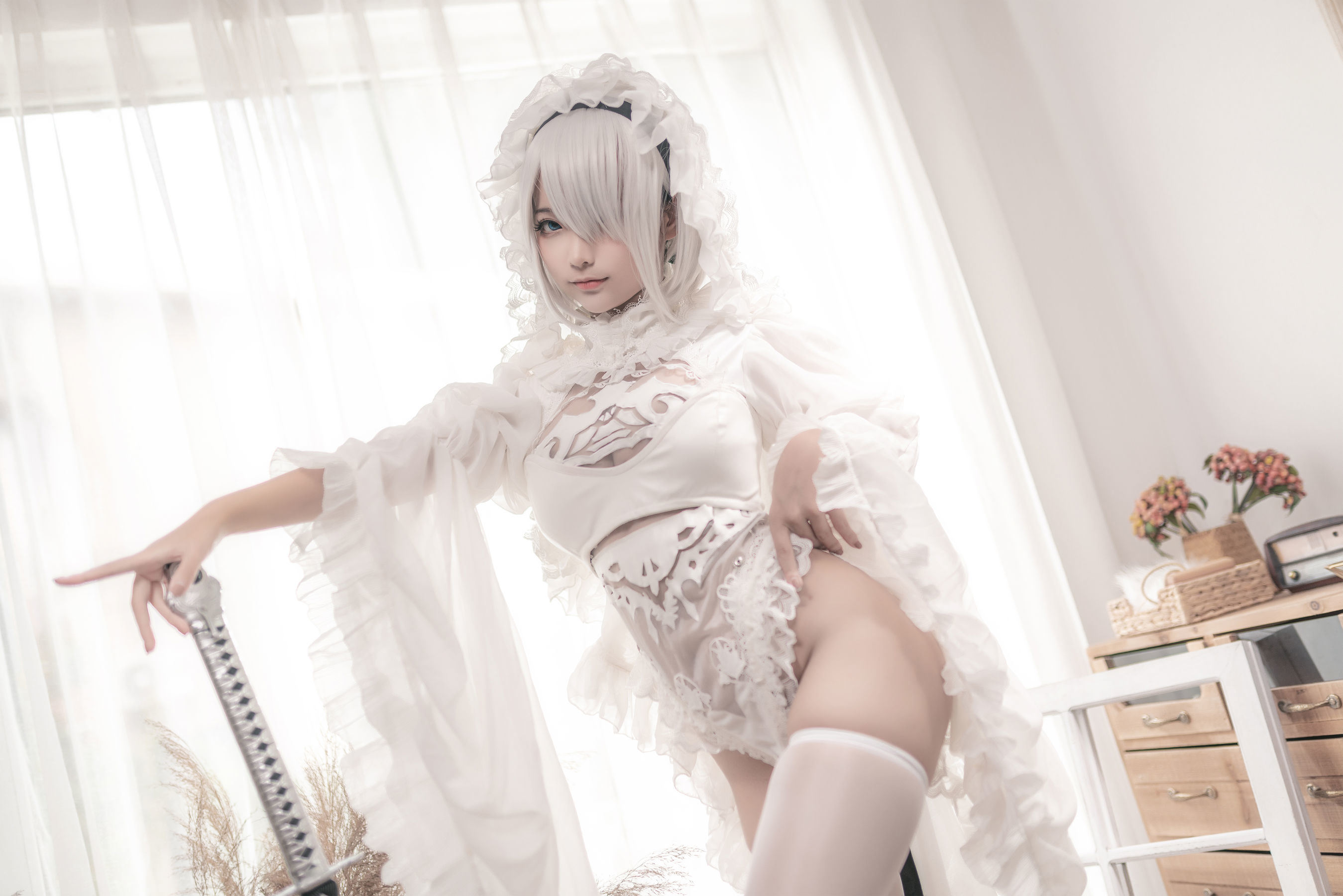 コスプレ] アニメブロガー チュンモモ - ニーア・ジユアン 白い花嫁