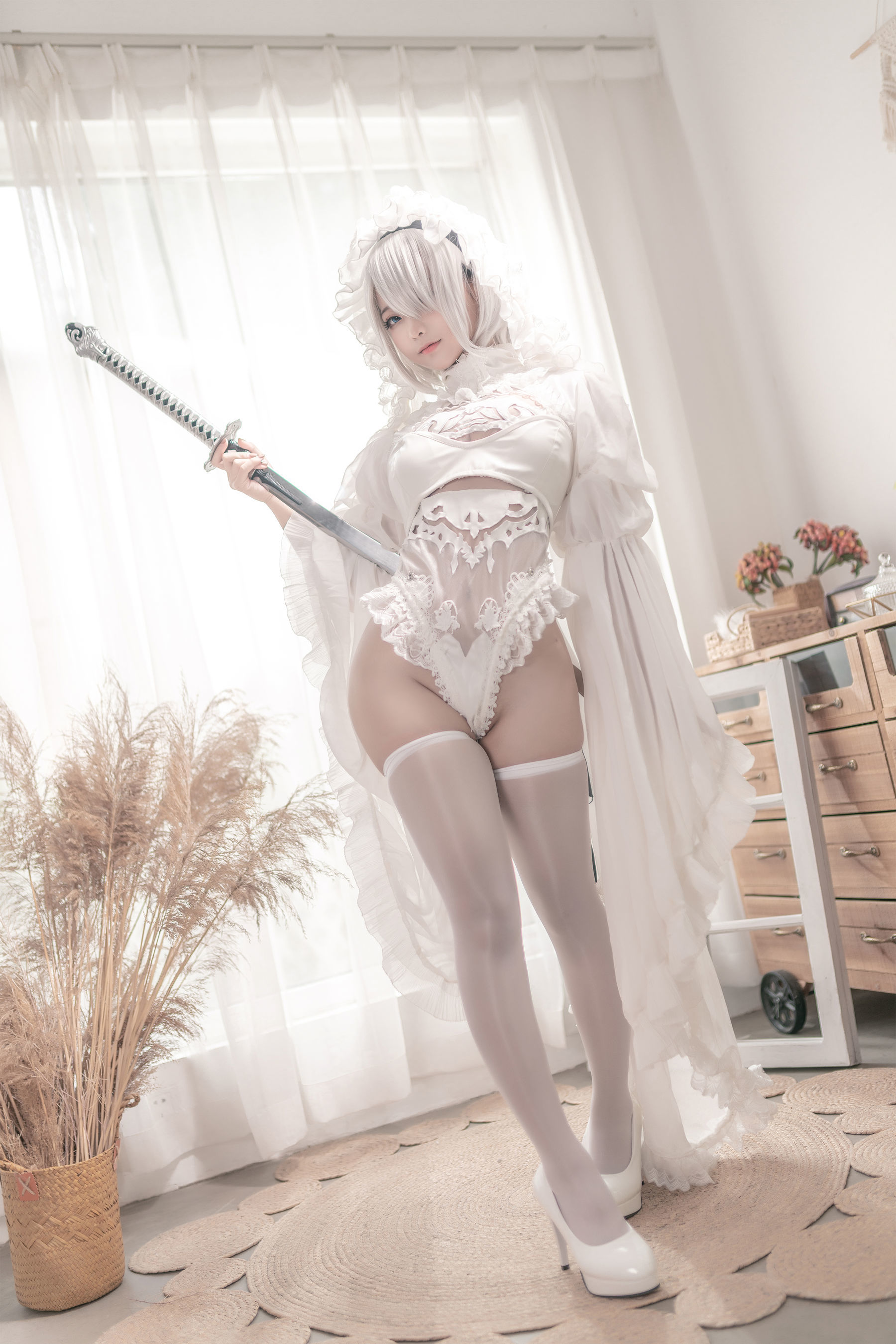 コスプレ] アニメブロガー チュンモモ - ニーア・ジユアン 白い花嫁