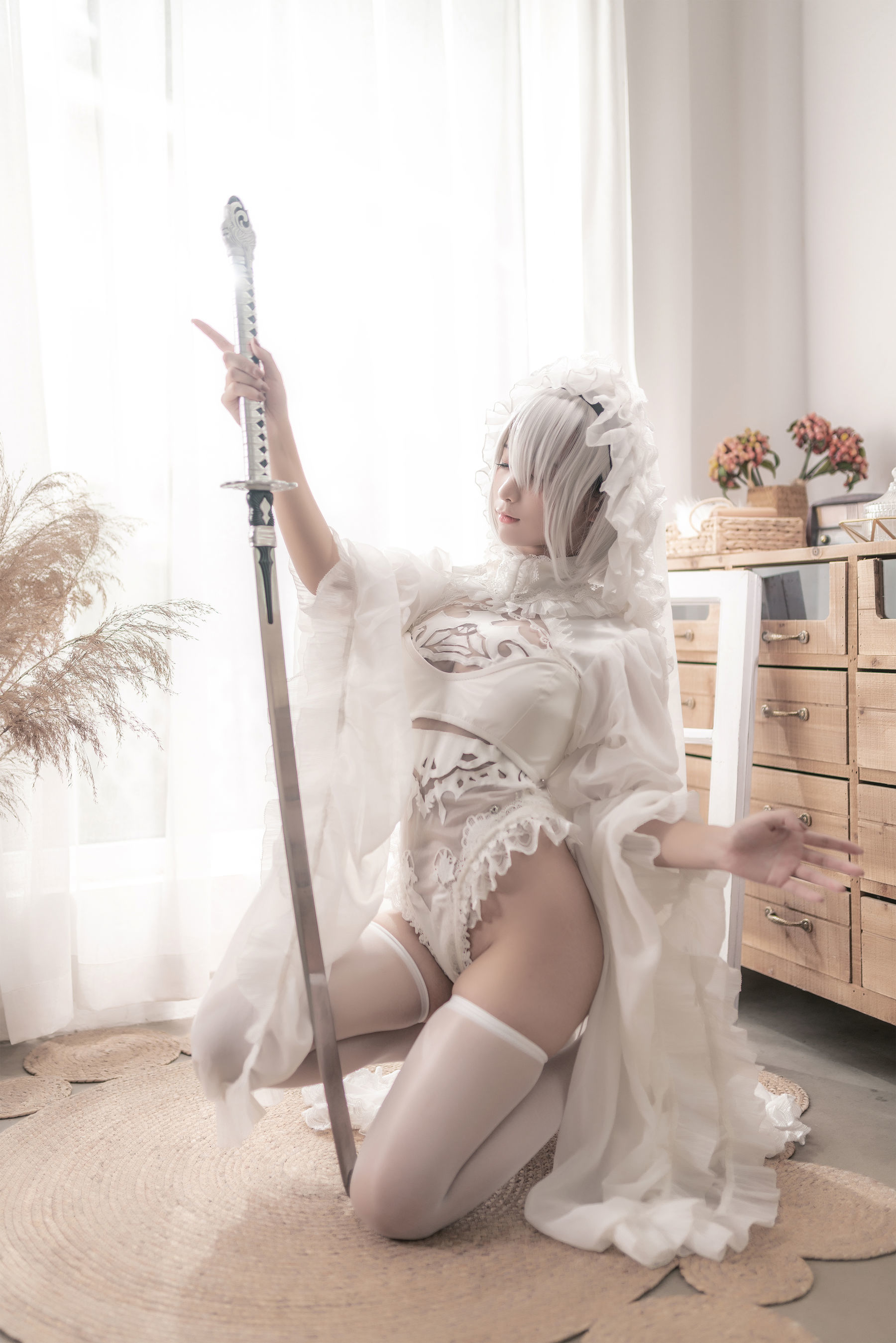 Cosplay] Blogger Anime Chun Mo Mo - Nier Kỷ Nguyên Bạch Hoa Gả