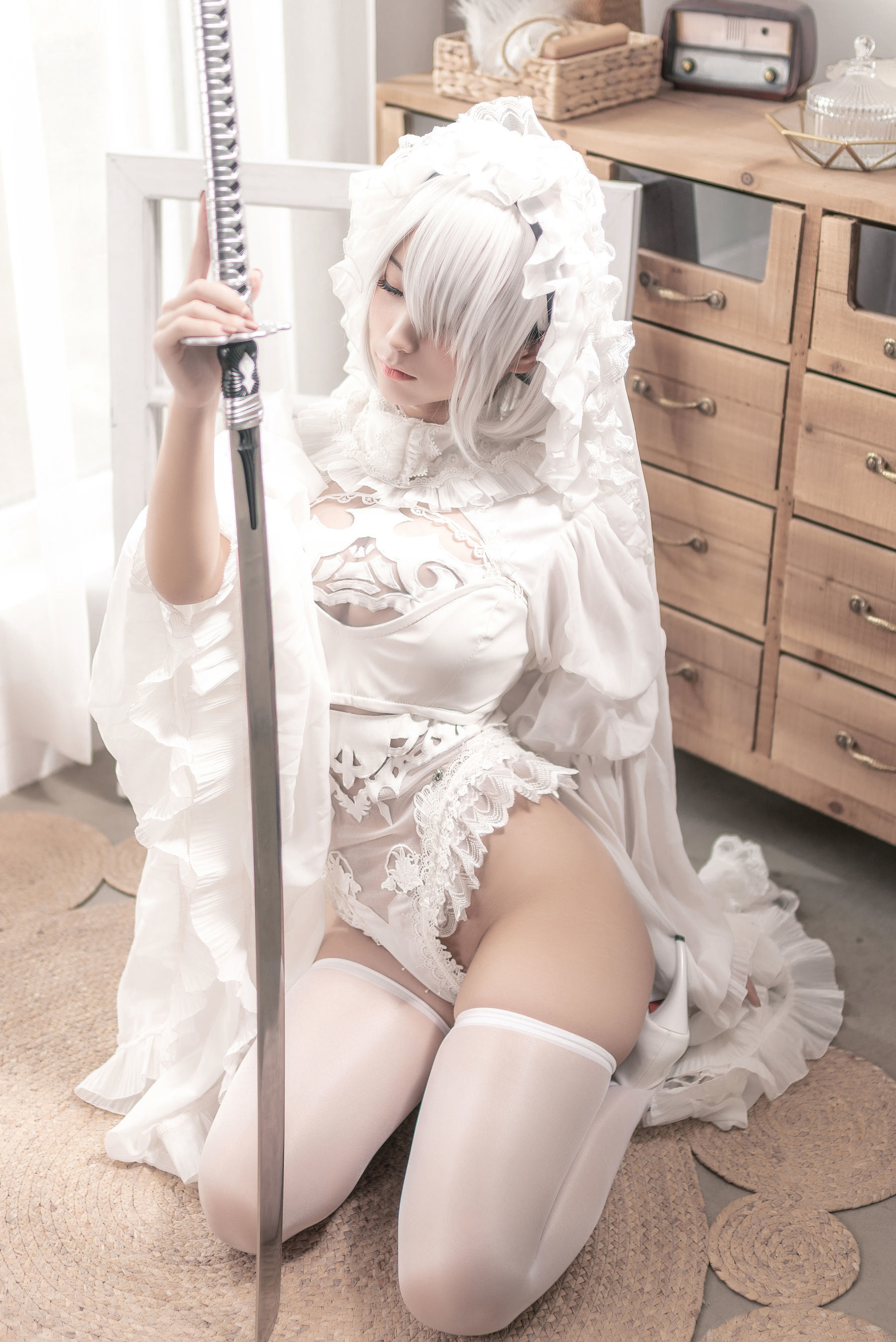 Cosplay] Blogger Anime Chun Mo Mo - Nier Kỷ Nguyên Bạch Hoa Gả