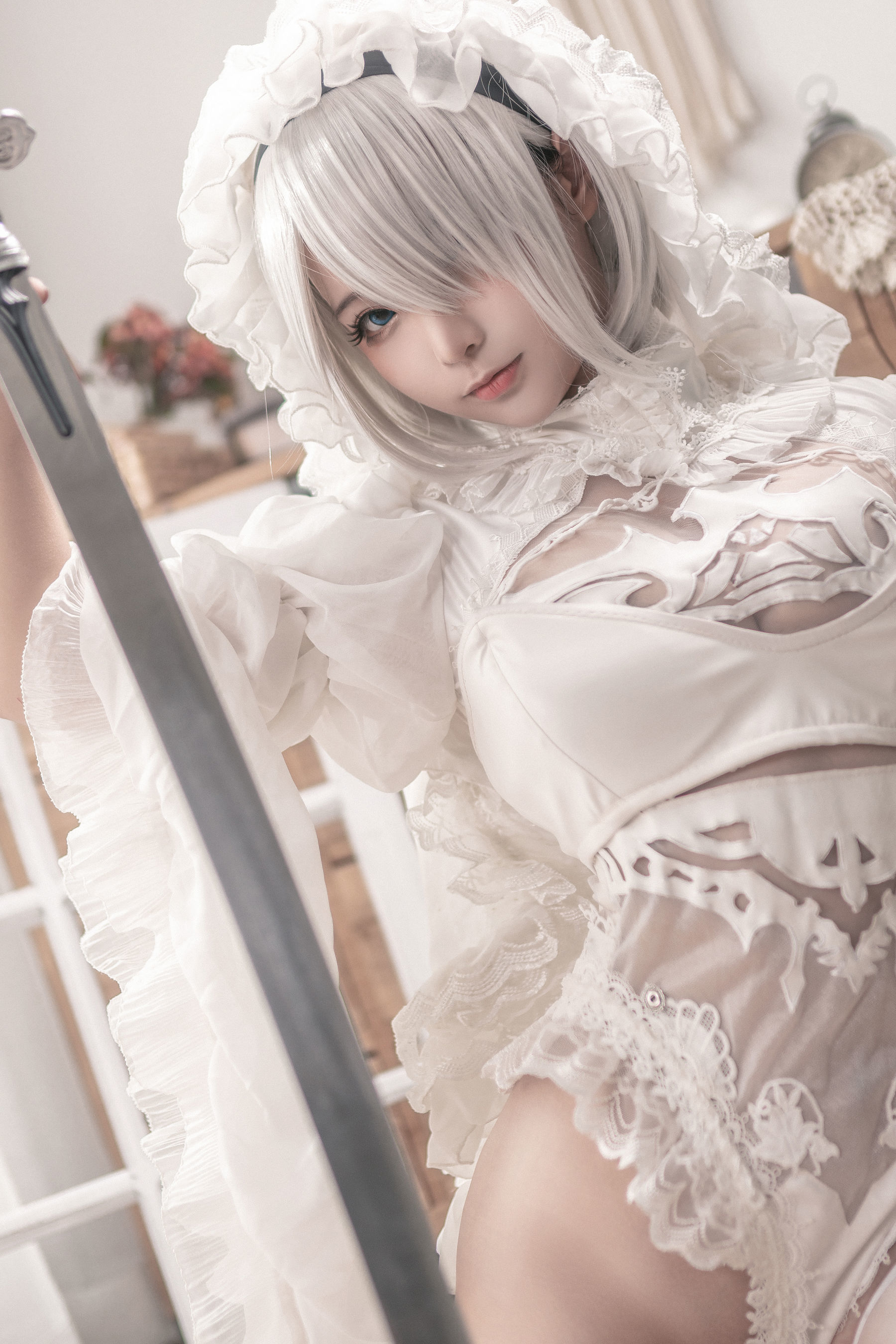 Cosplay] Blogger Anime Chun Mo Mo - Nier Kỷ Nguyên Bạch Hoa Gả