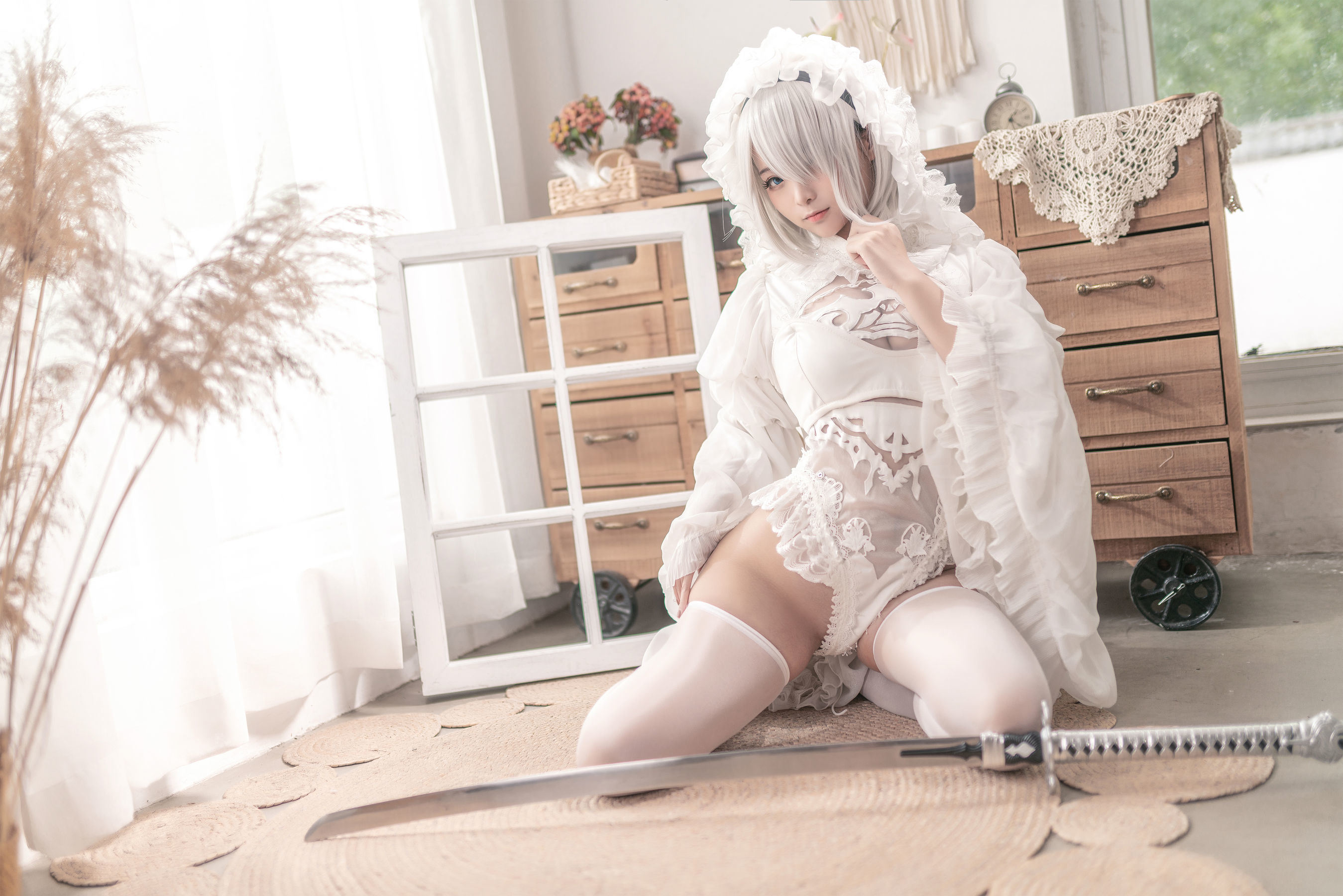 Cosplay] Blogger Anime Chun Mo Mo - Nier Kỷ Nguyên Bạch Hoa Gả