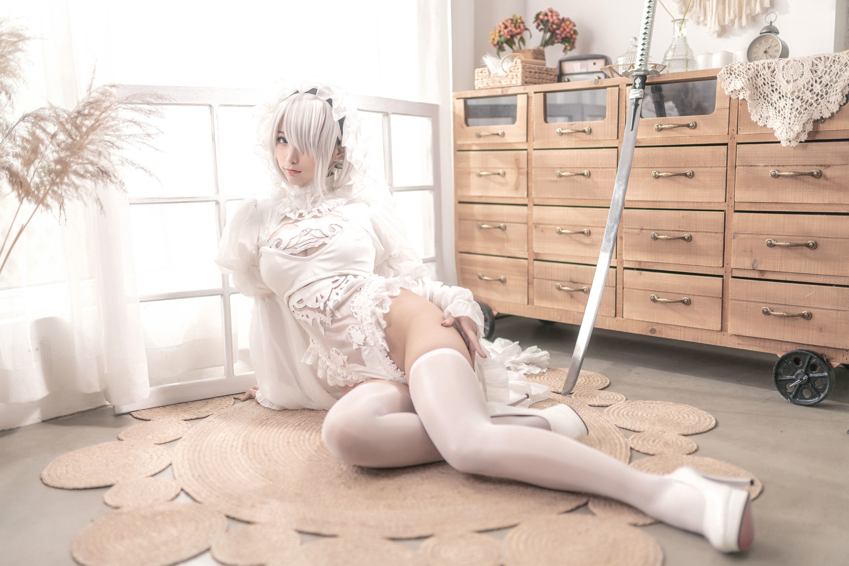Cosplay] Blogger Anime Chun Mo Mo - Nier Kỷ Nguyên Bạch Hoa Gả