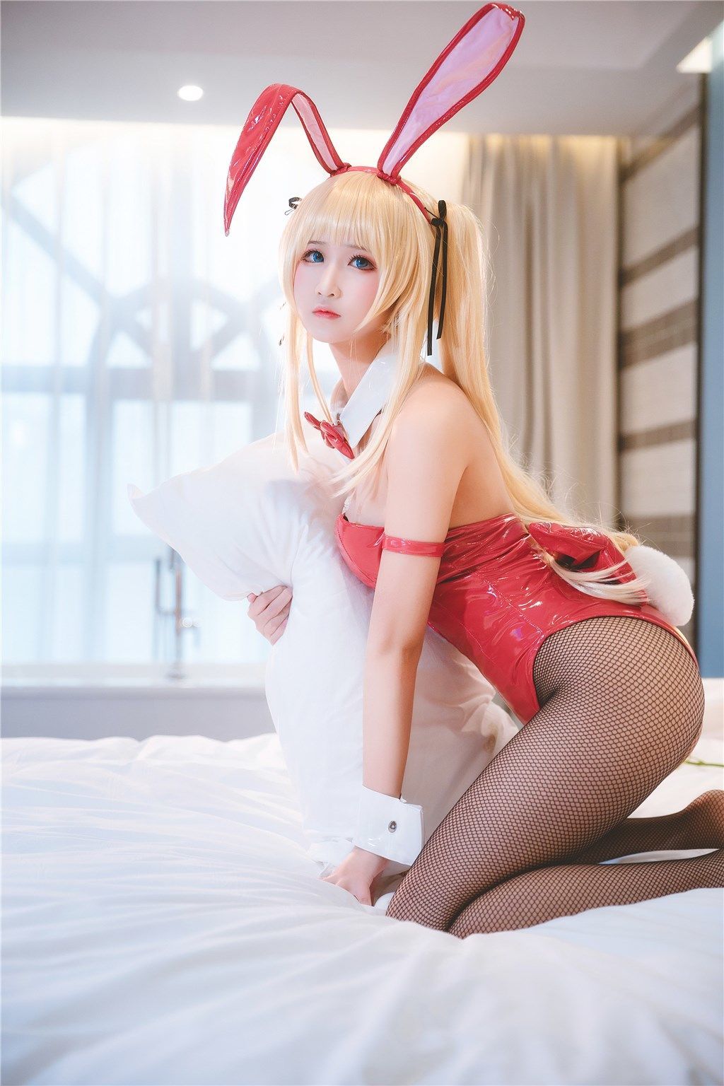 コスプレ] ウェイボー妹子三度_69 - 黒シルクバニーガール