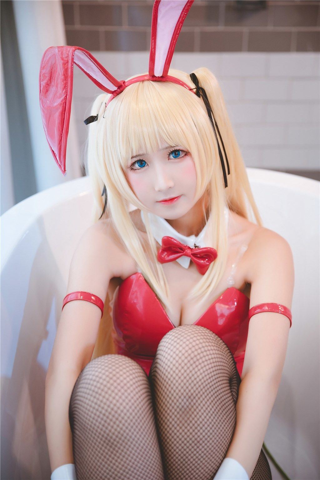 コスプレ] ウェイボー妹子三度_69 - 黒シルクバニーガール