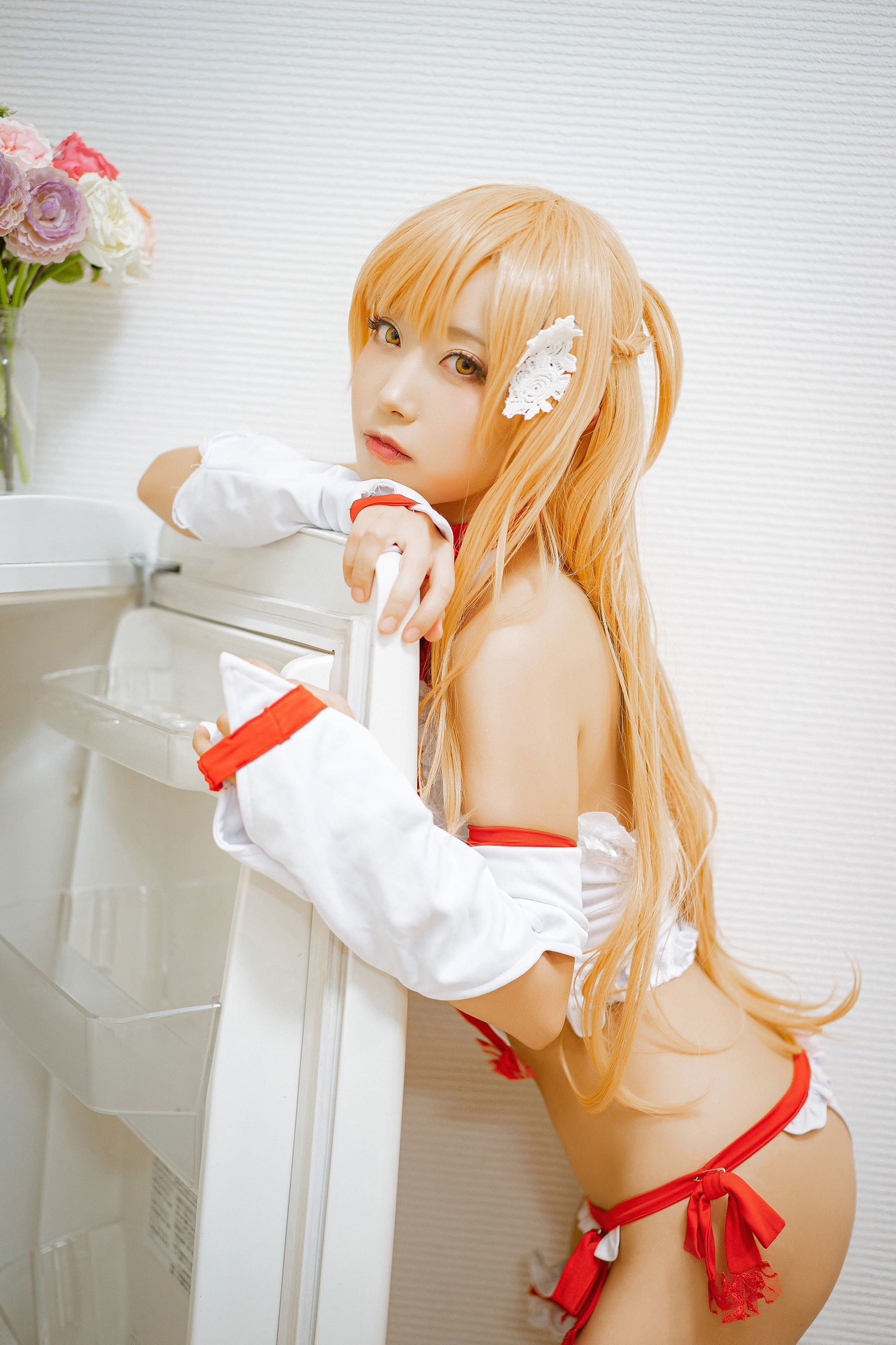 Cosplay] Anime Blogger Qie Qie Celia - Asuna Underwear