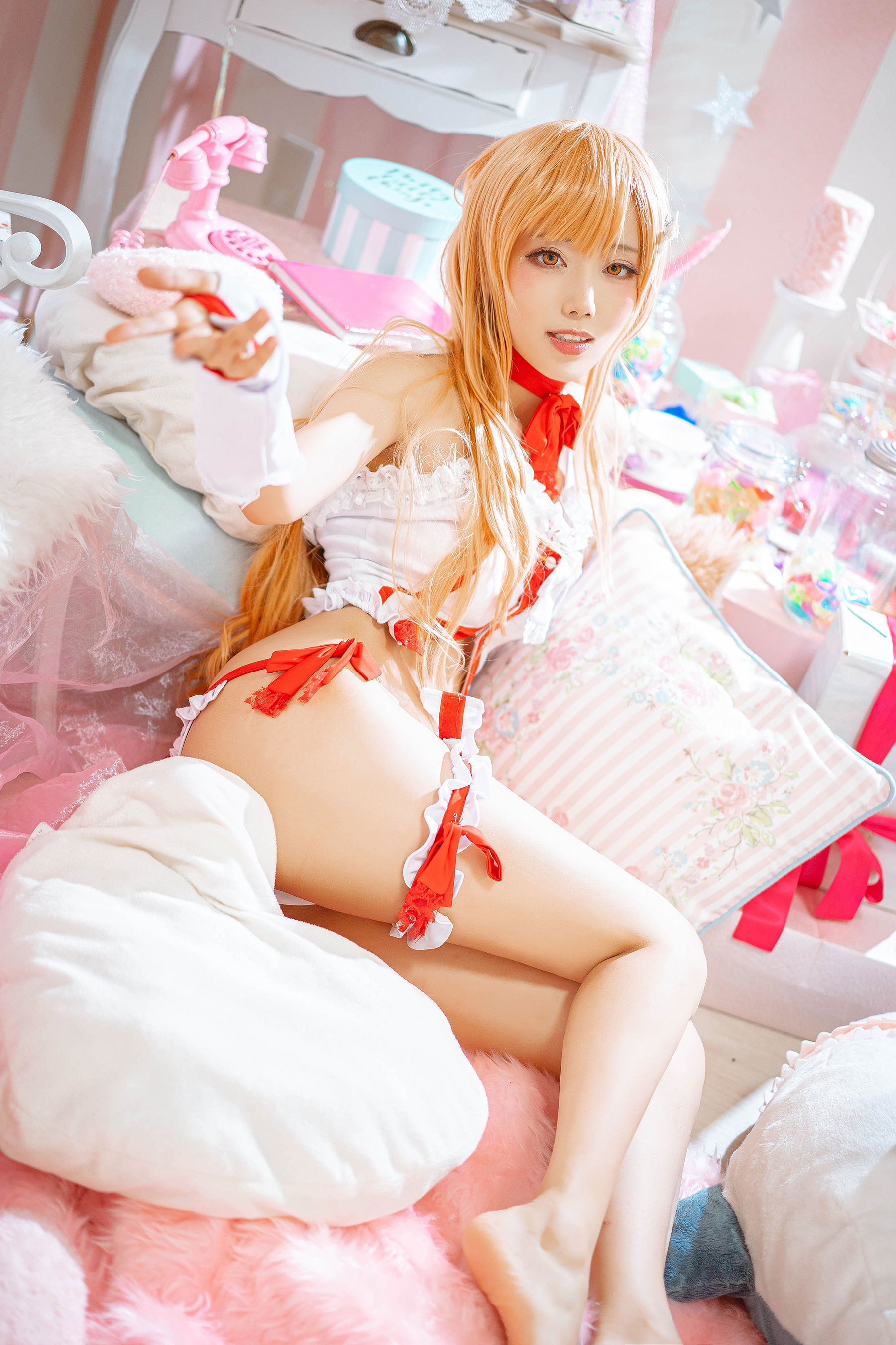 Cosplay] Anime Blogger Qie Qie Celia - Asuna Underwear