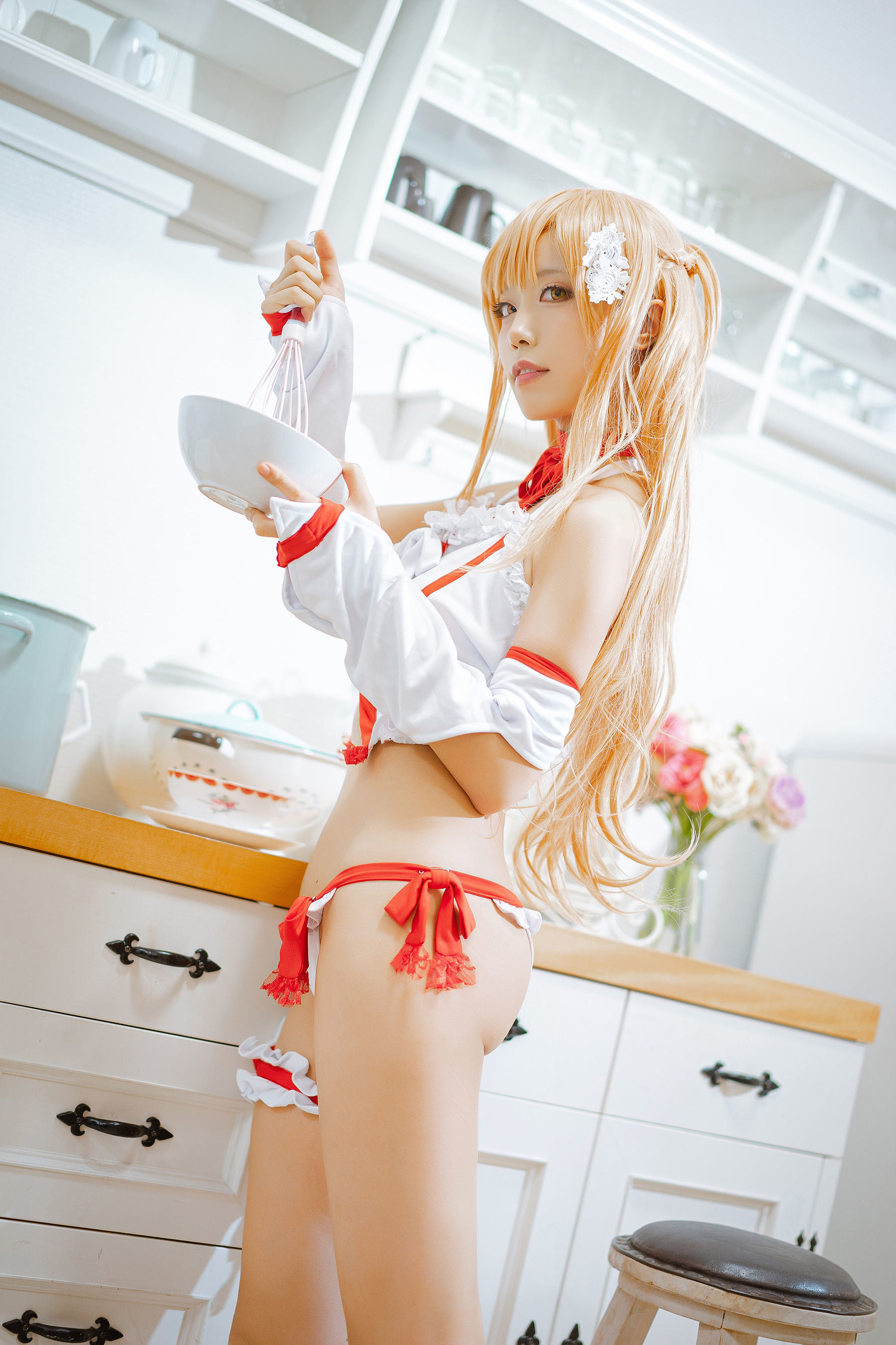 Cosplay] Anime Blogger Qie Qie Celia - Asuna Underwear
