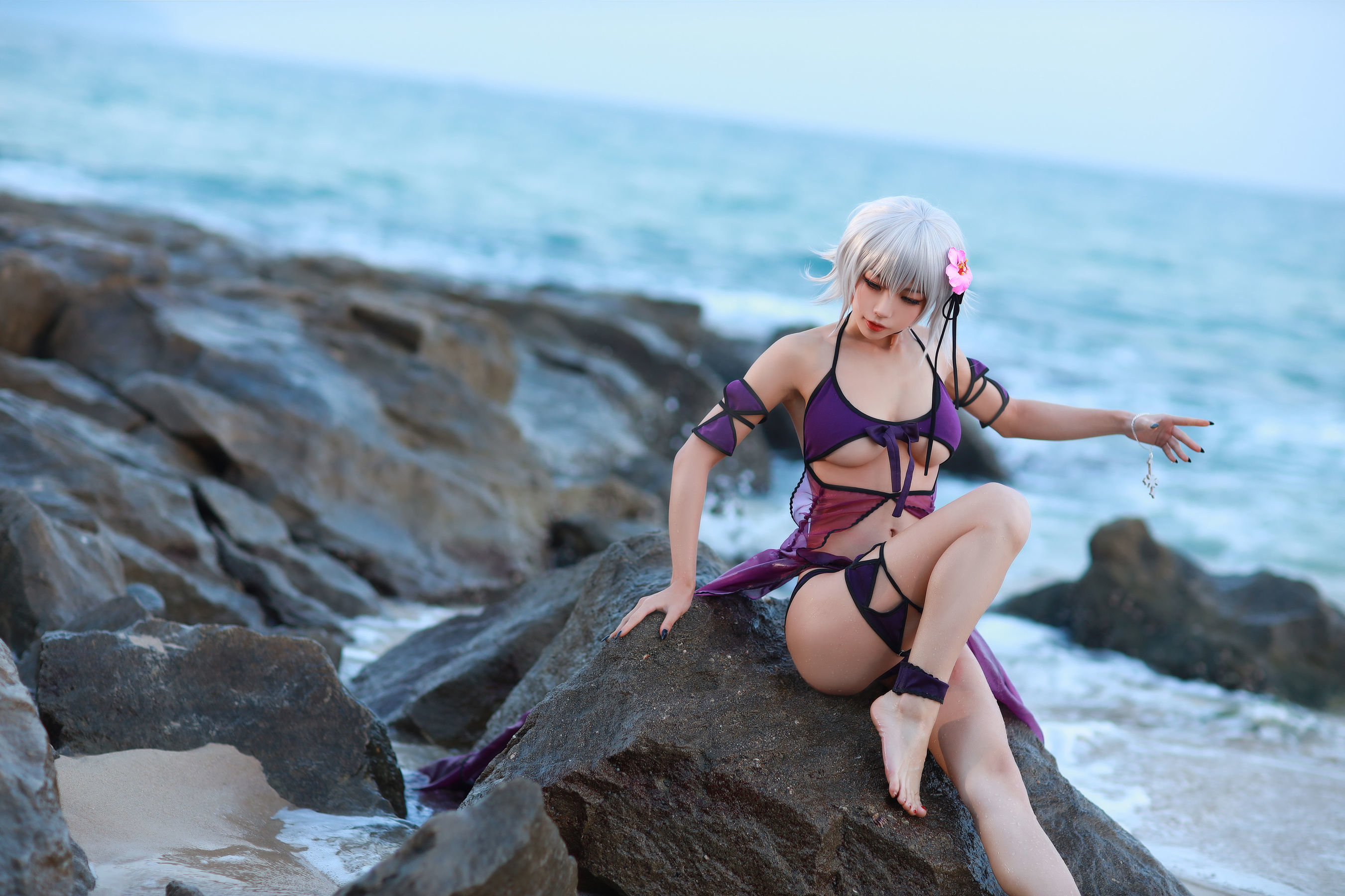 Cosplay] 動漫博主水淼Aqua - 貞德泳裝