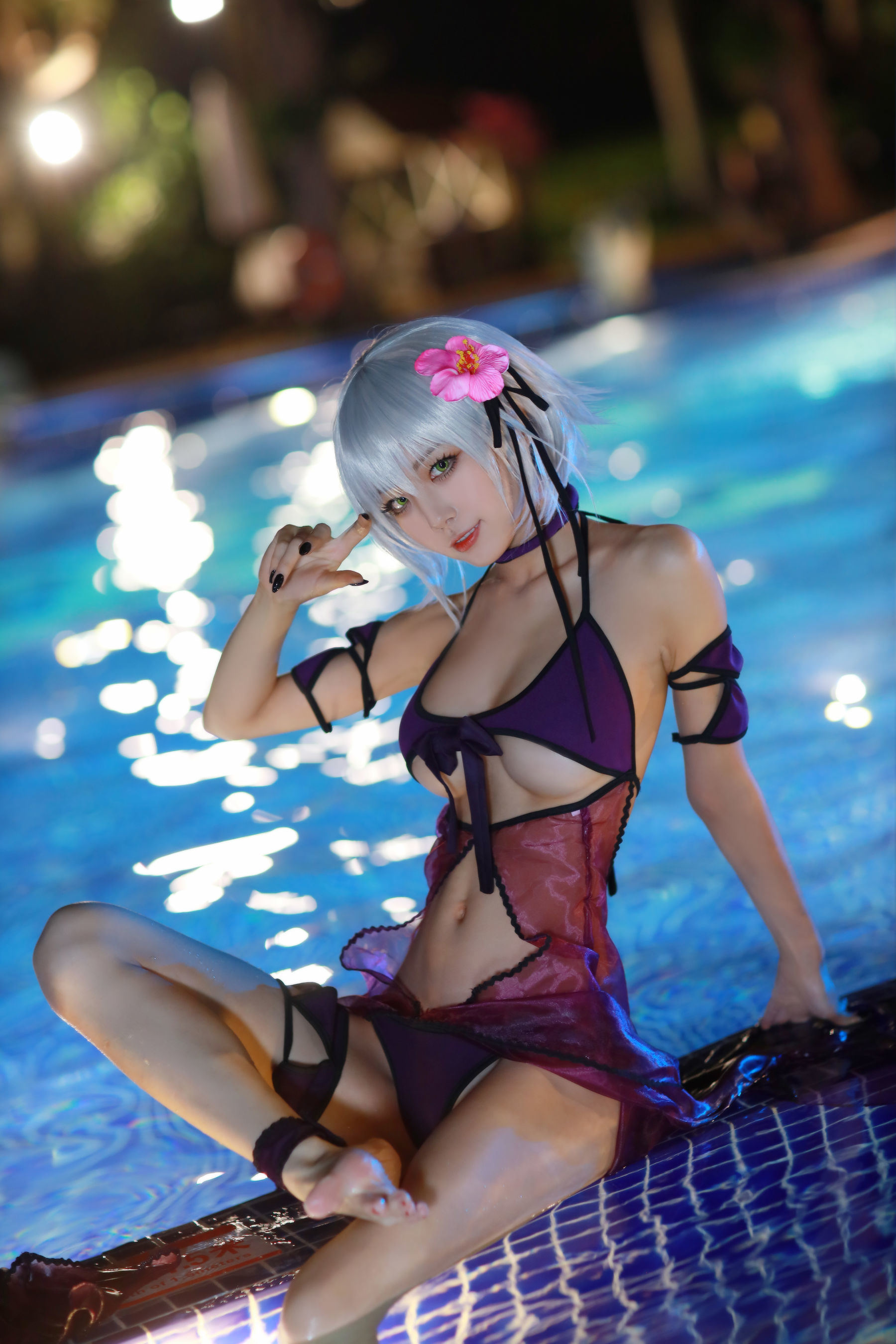Cosplay] 動漫博主水淼Aqua - 貞德泳裝
