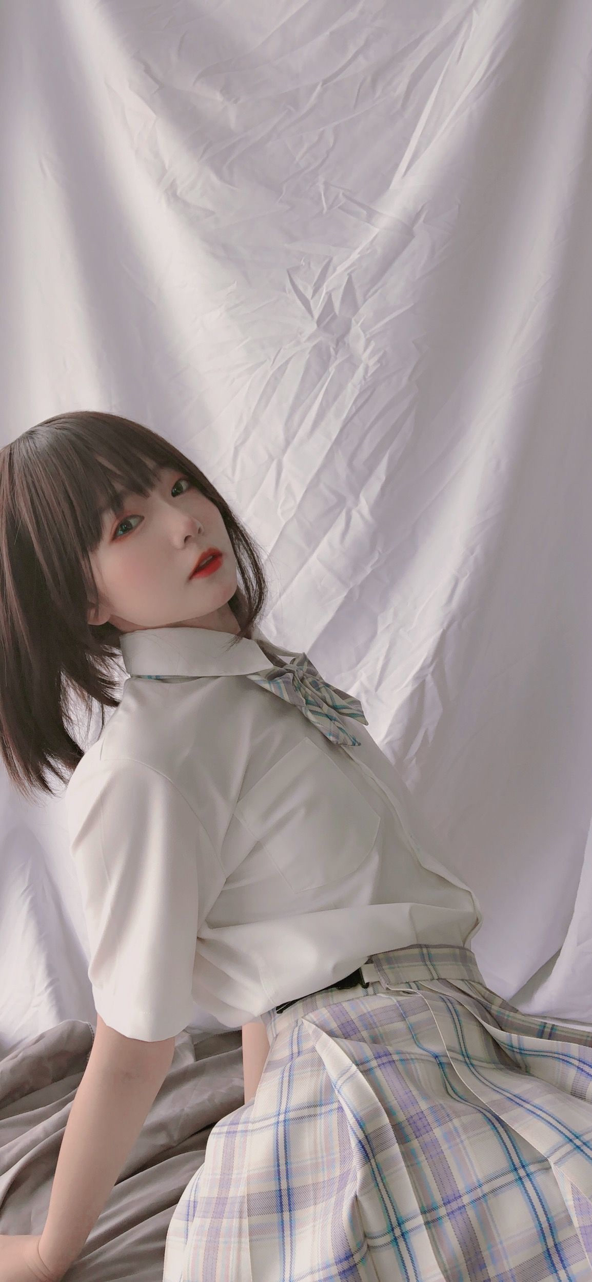 JK cosplay 萌妹是青水 - 学妹jk Gallery