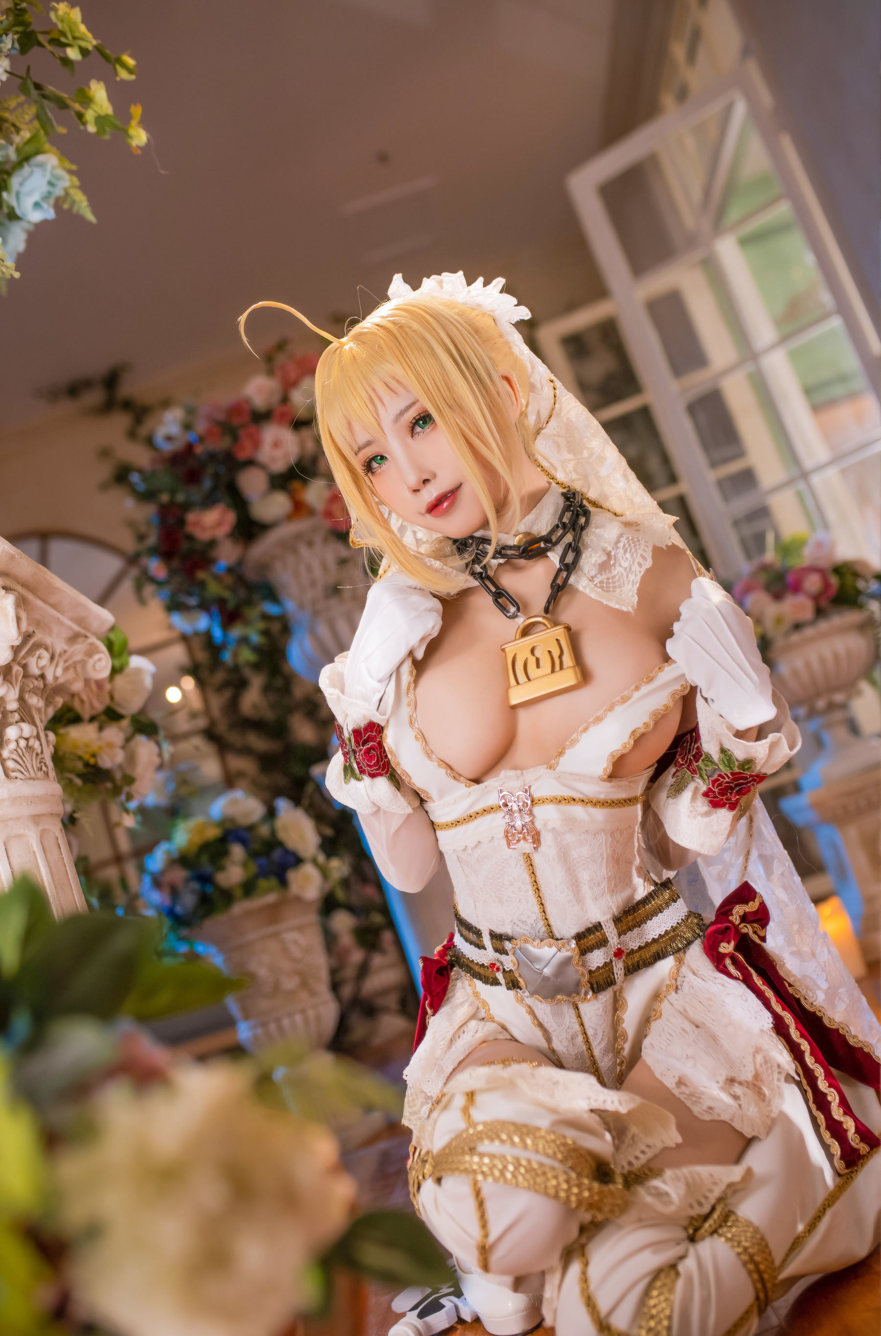 コスプレ アニメブロガー スイミャオアクア - ネロx玉藻前