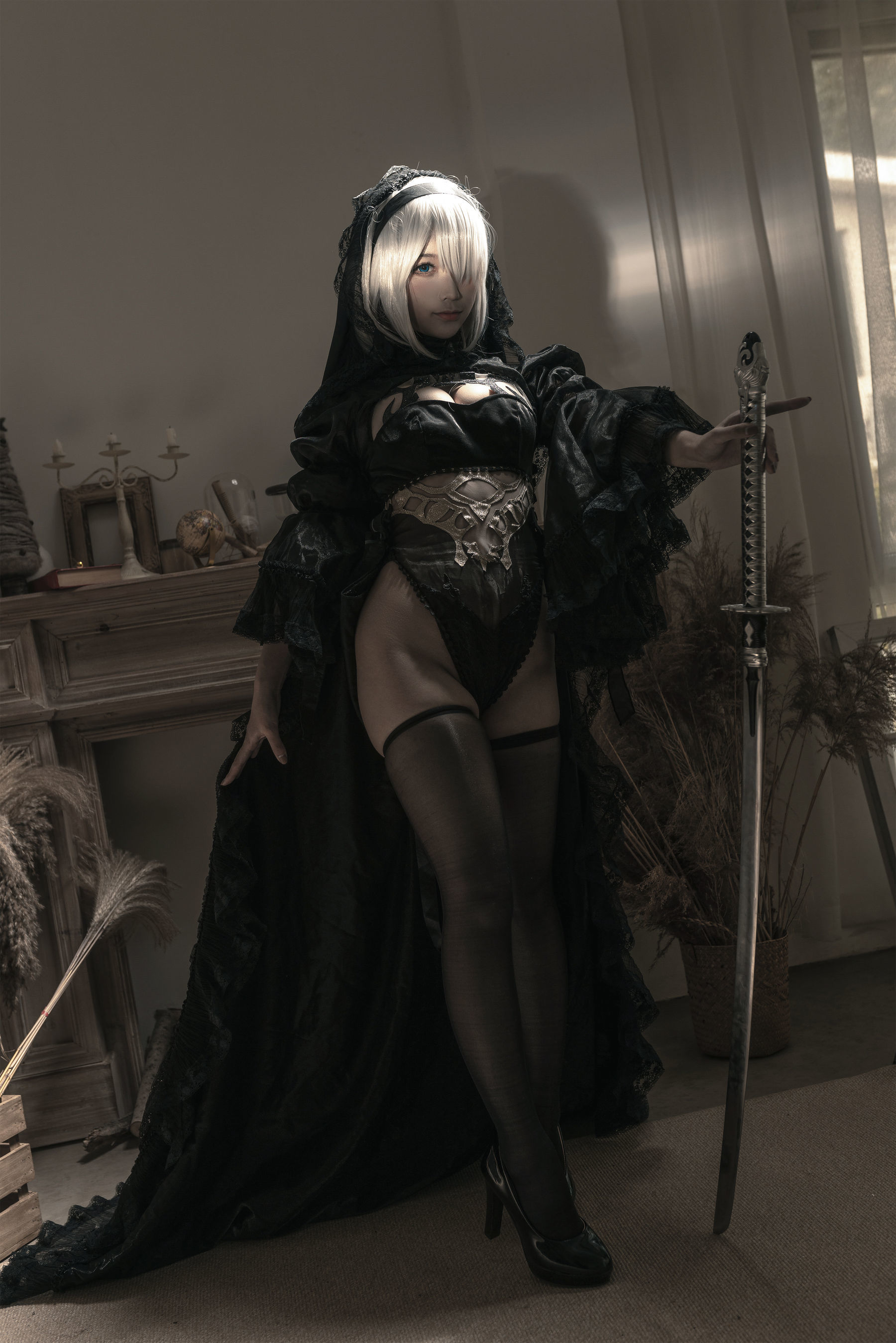 Cosplay] Blogger Anime Stun Momo - Nier Kỷ Nguyên Hắc Hoa Cưới