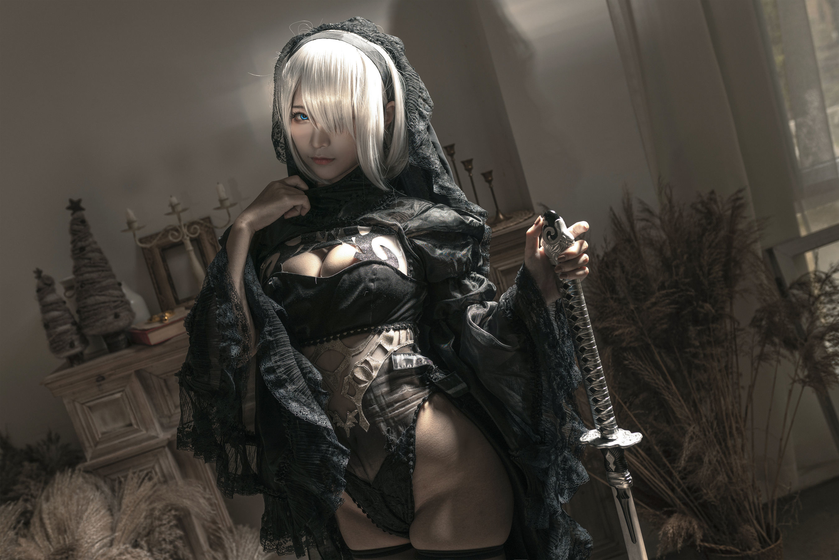 Cosplay] Blogger Anime Stun Momo - Nier Kỷ Nguyên Hắc Hoa Cưới