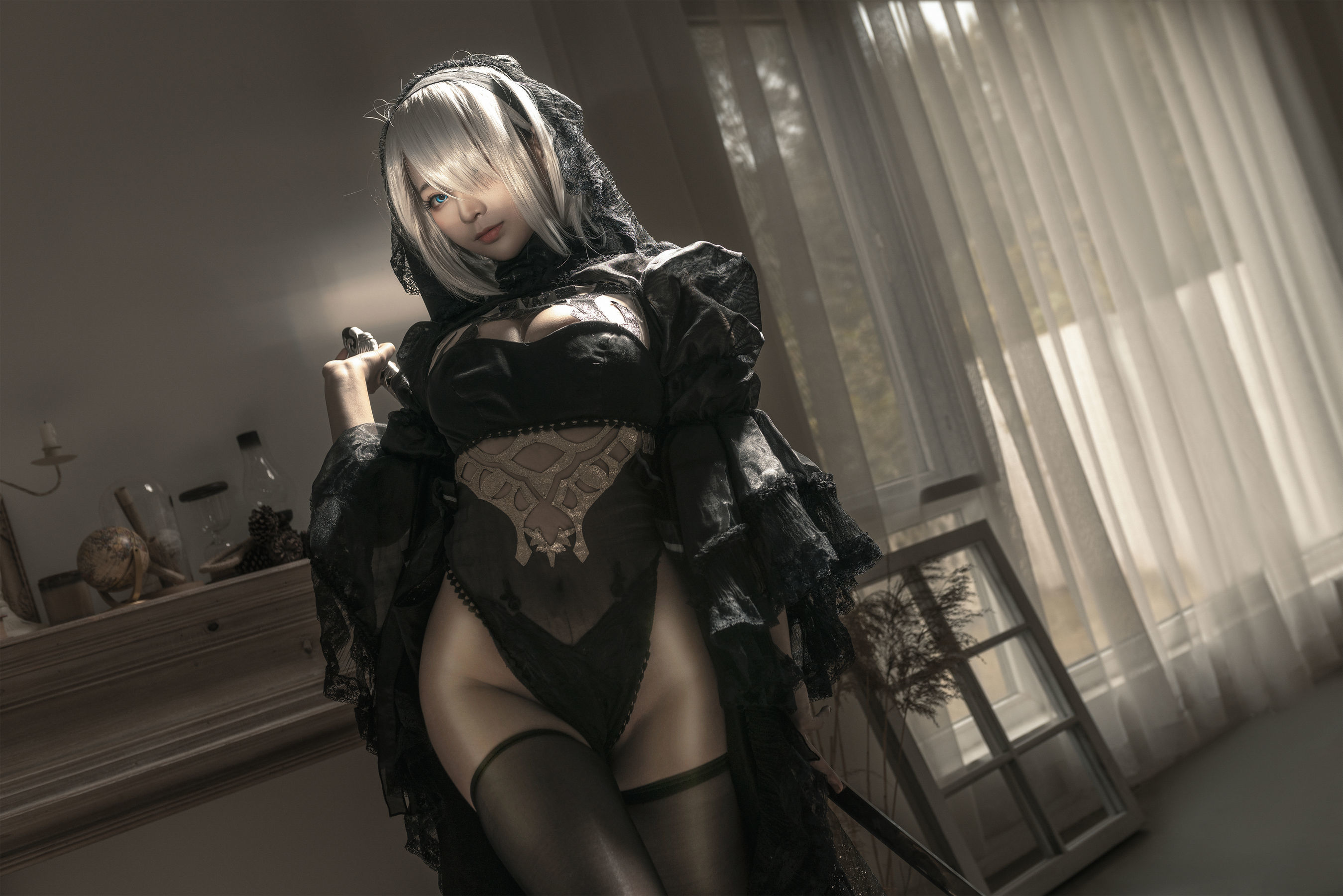 Cosplay] Blogger Anime Stun Momo - Nier Kỷ Nguyên Hắc Hoa Cưới