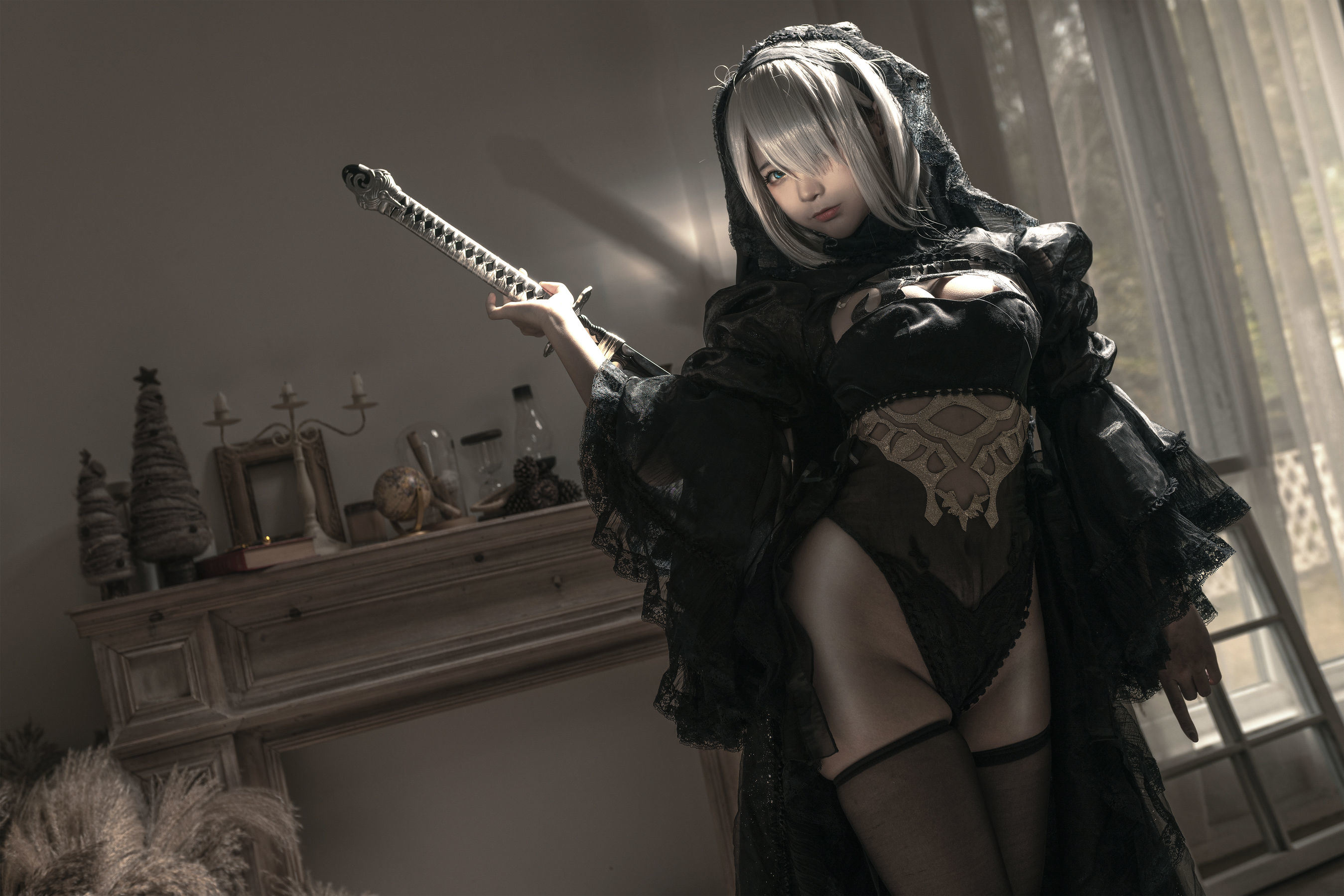 Cosplay] Blogger Anime Stun Momo - Nier Kỷ Nguyên Hắc Hoa Cưới