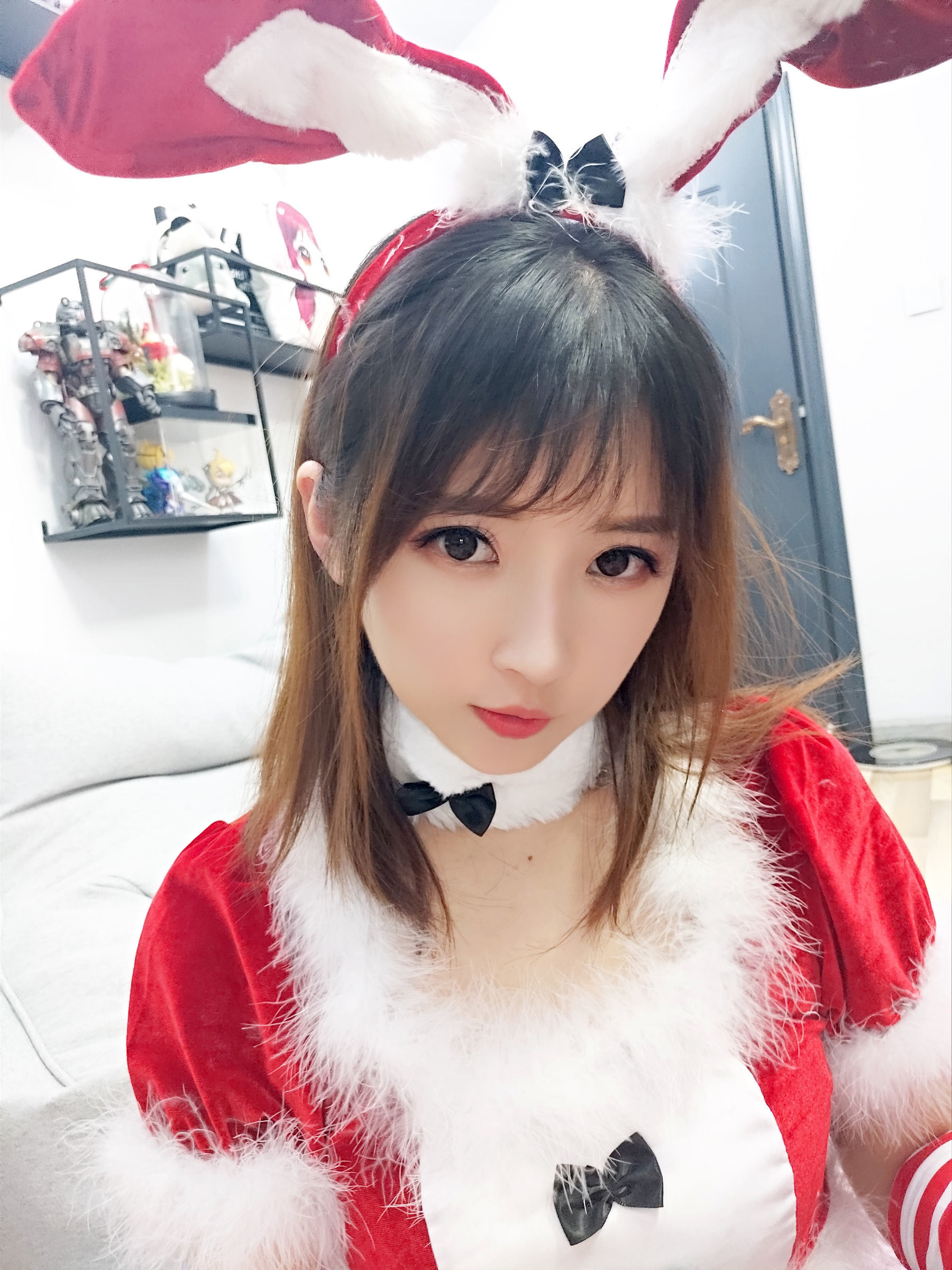 Cosplay] Douyu Streamer Little Witch Luna - Christmas Outfit