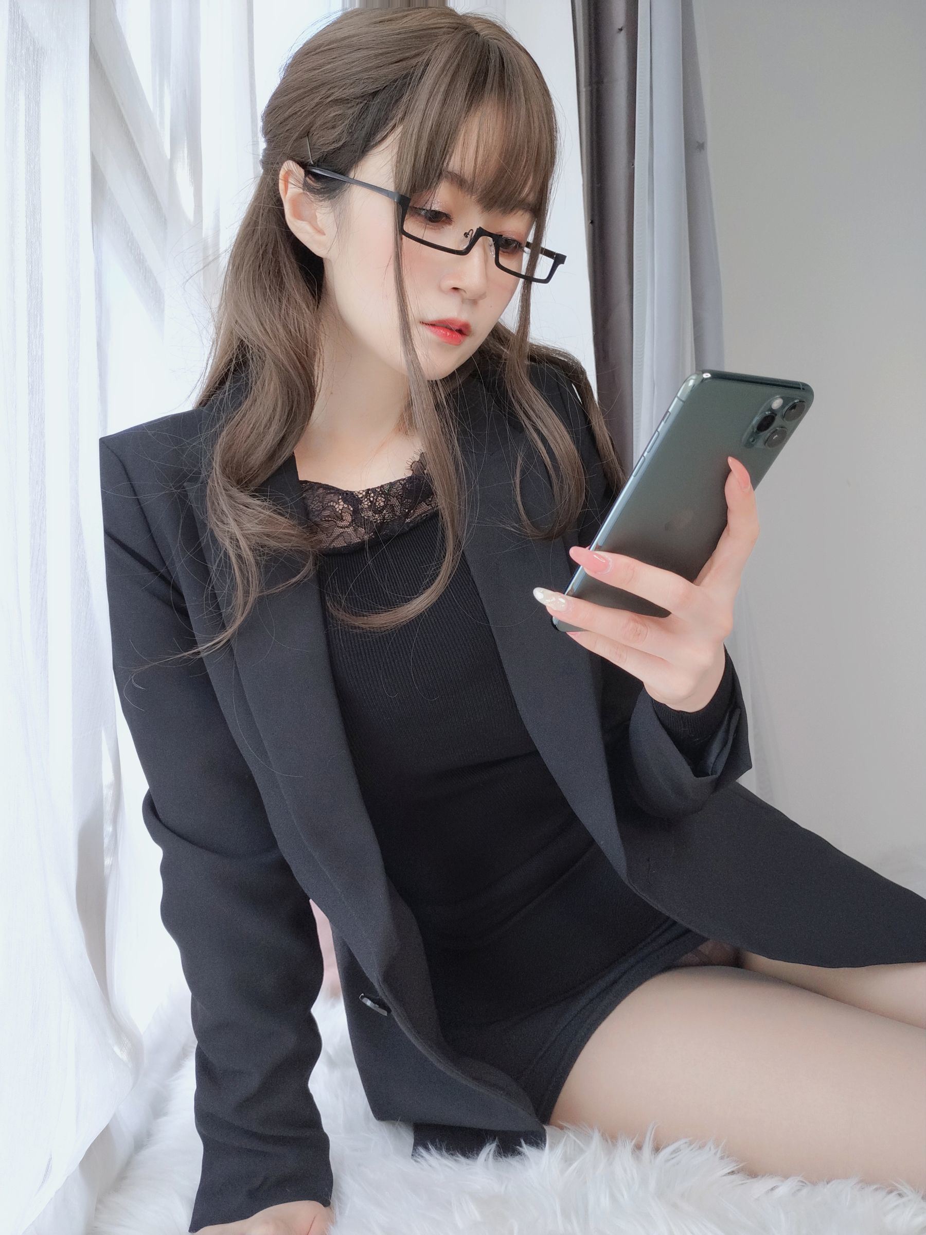 コスプレ] コーサー 小姐姐 白銀 - 黒西服