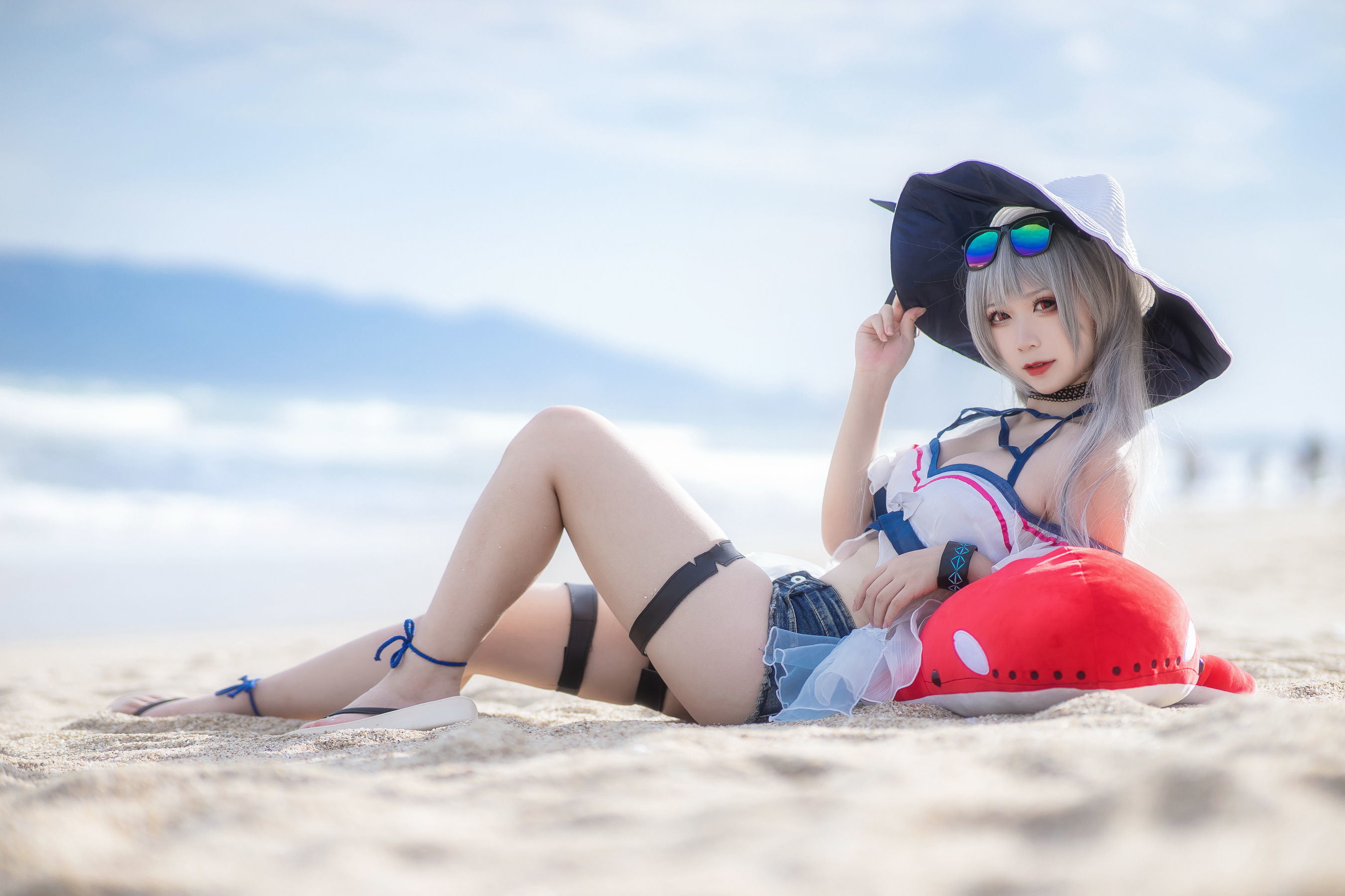 コスプレ] アニメブロガー サクラロウチャンw - スカディ水着