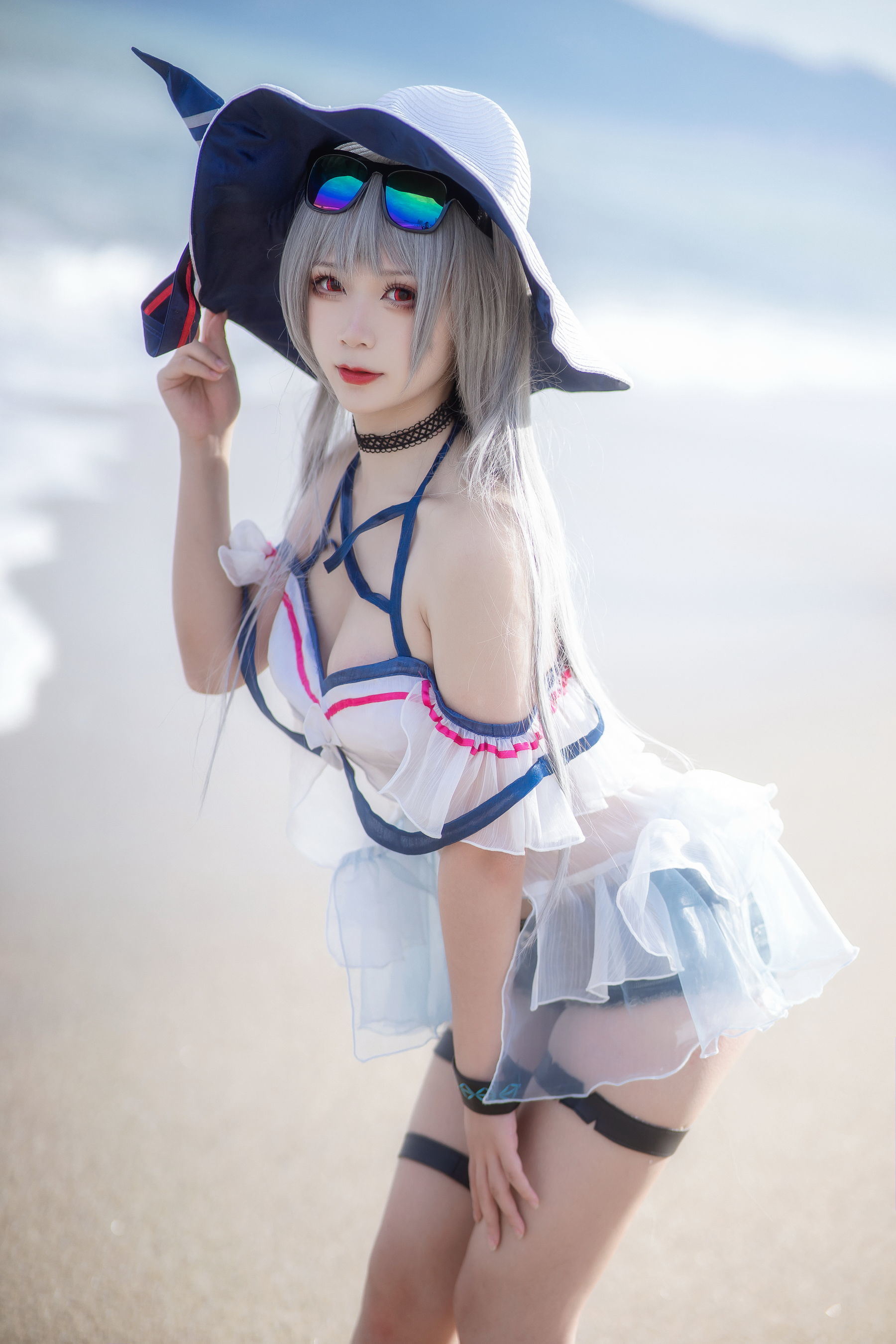 コスプレ] アニメブロガー サクラロウチャンw - スカディ水着