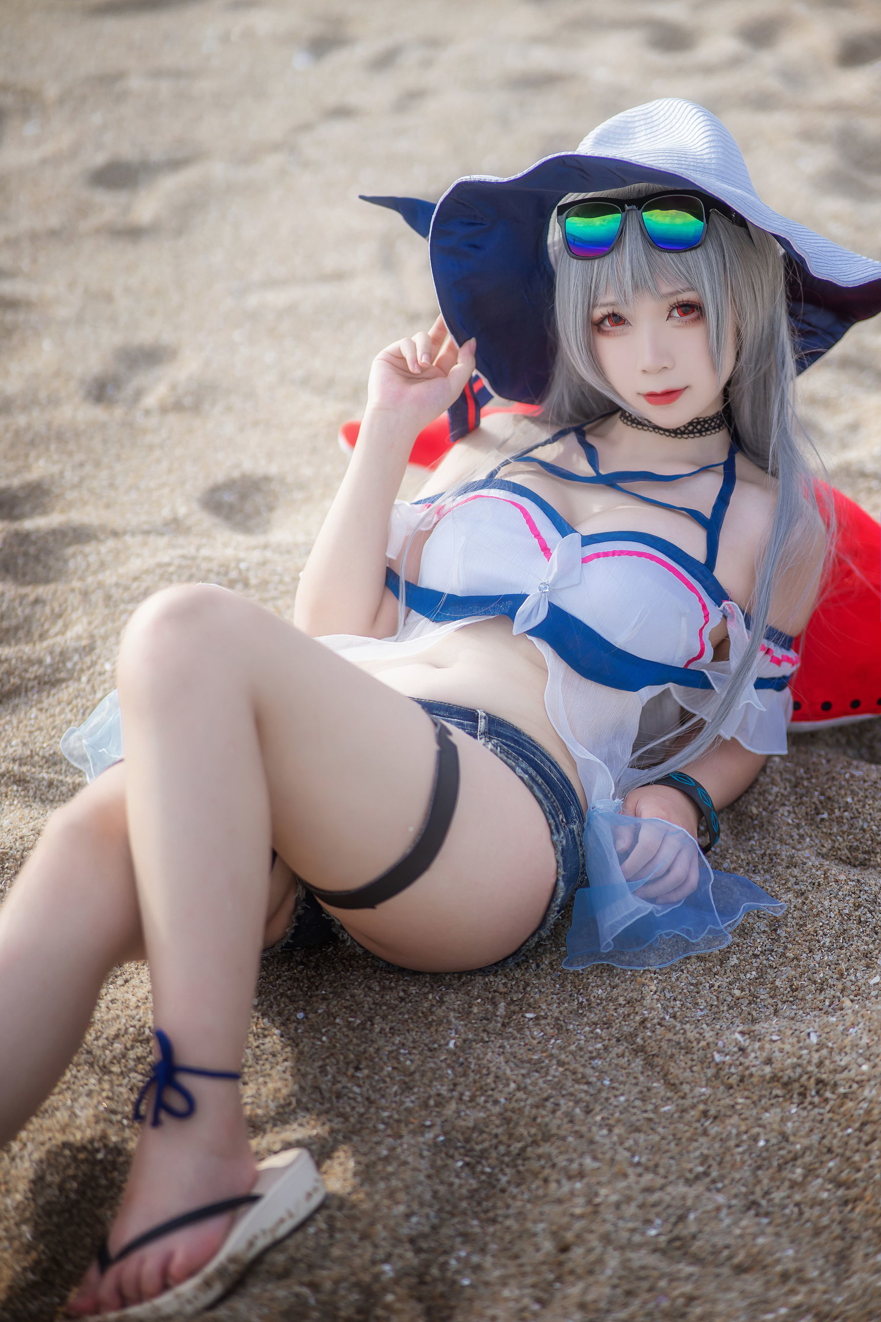 コスプレ] アニメブロガー サクラロウチャンw - スカディ水着