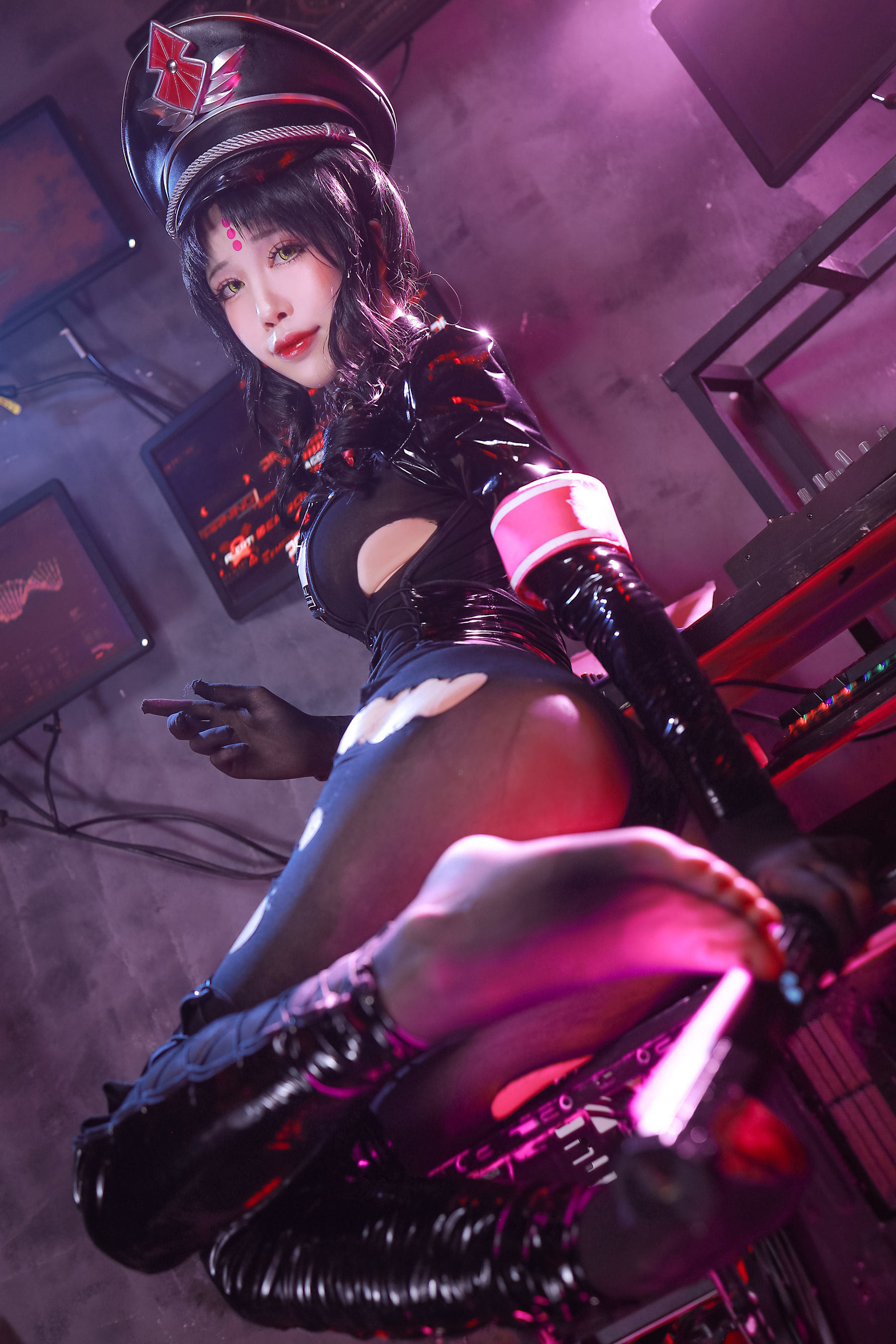 コスプレ] アニメブロガー スイミャオアクア - 殺生院祈荒警服