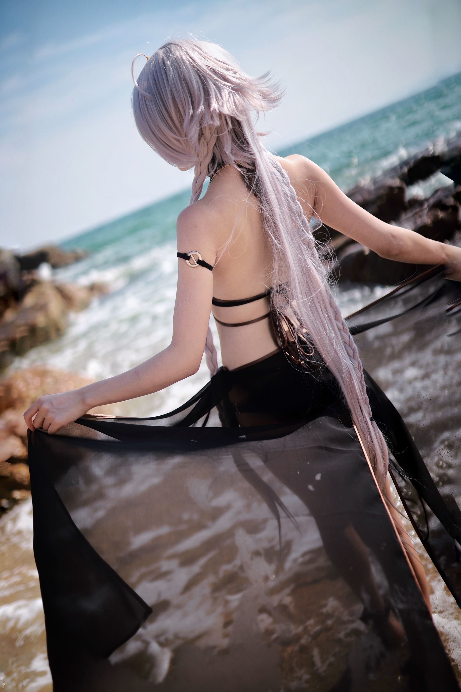 COS Welfare] Dou Niang - Li Shi Collection - Black Jeanne d'Arc Swimsuit