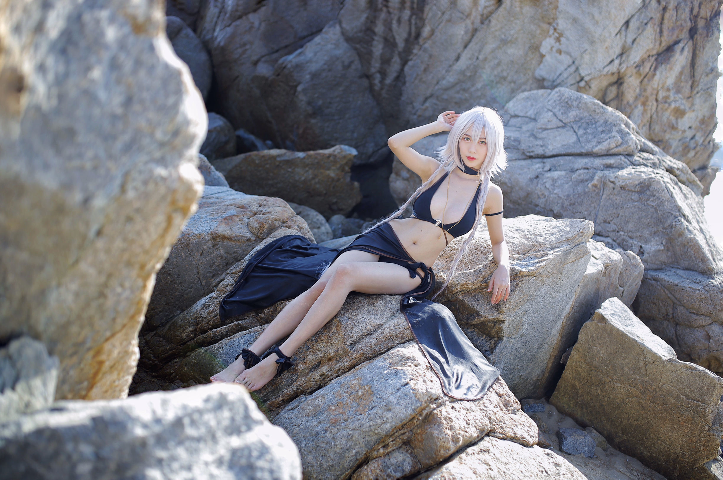 COS Welfare] Dou Niang - Li Shi Collection - Black Jeanne d'Arc Swimsuit
