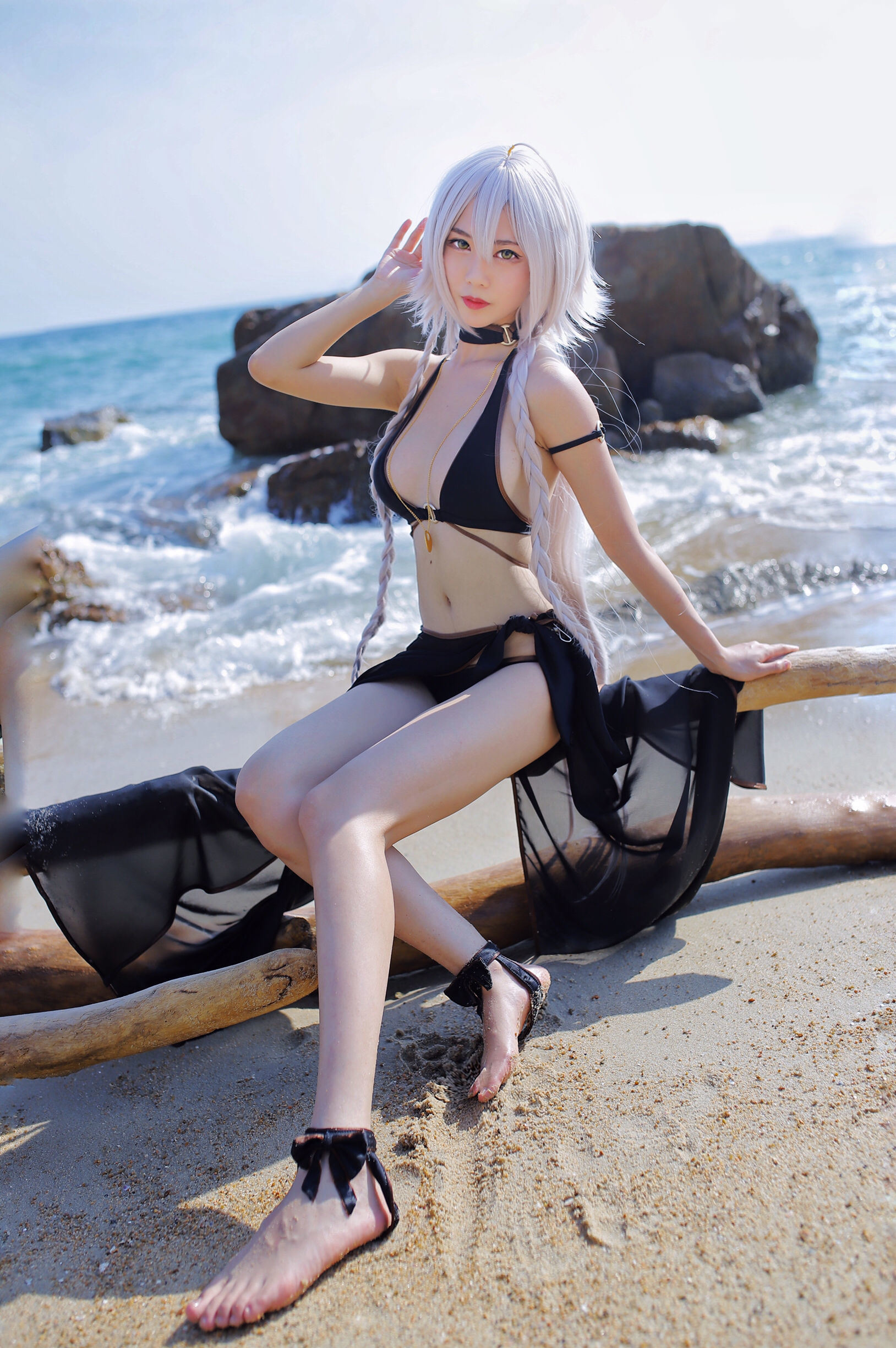 COS Welfare] Dou Niang - Li Shi Collection - Black Jeanne d'Arc Swimsuit