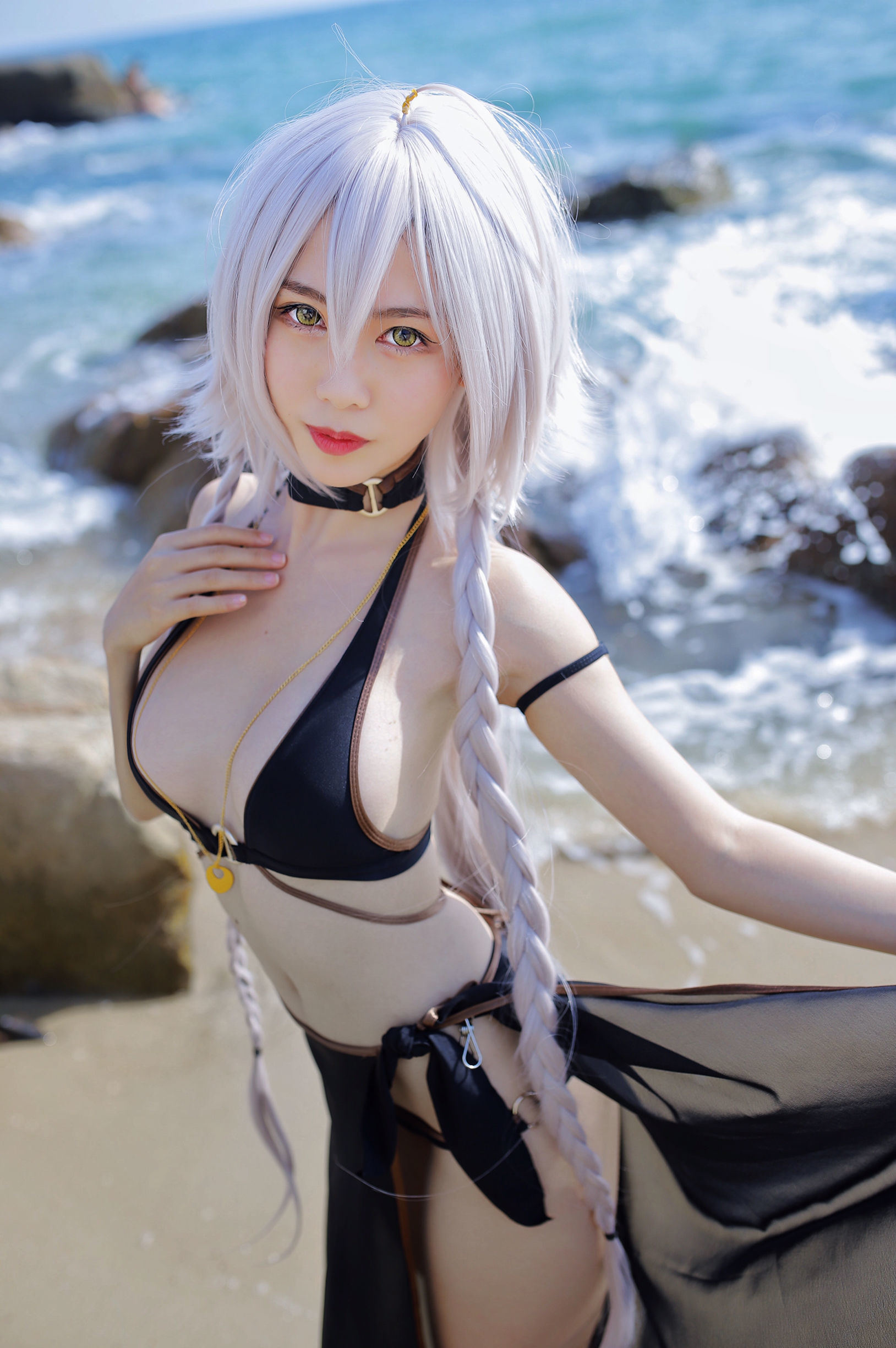 COS Welfare] Dou Niang - Li Shi Collection - Black Jeanne d'Arc Swimsuit
