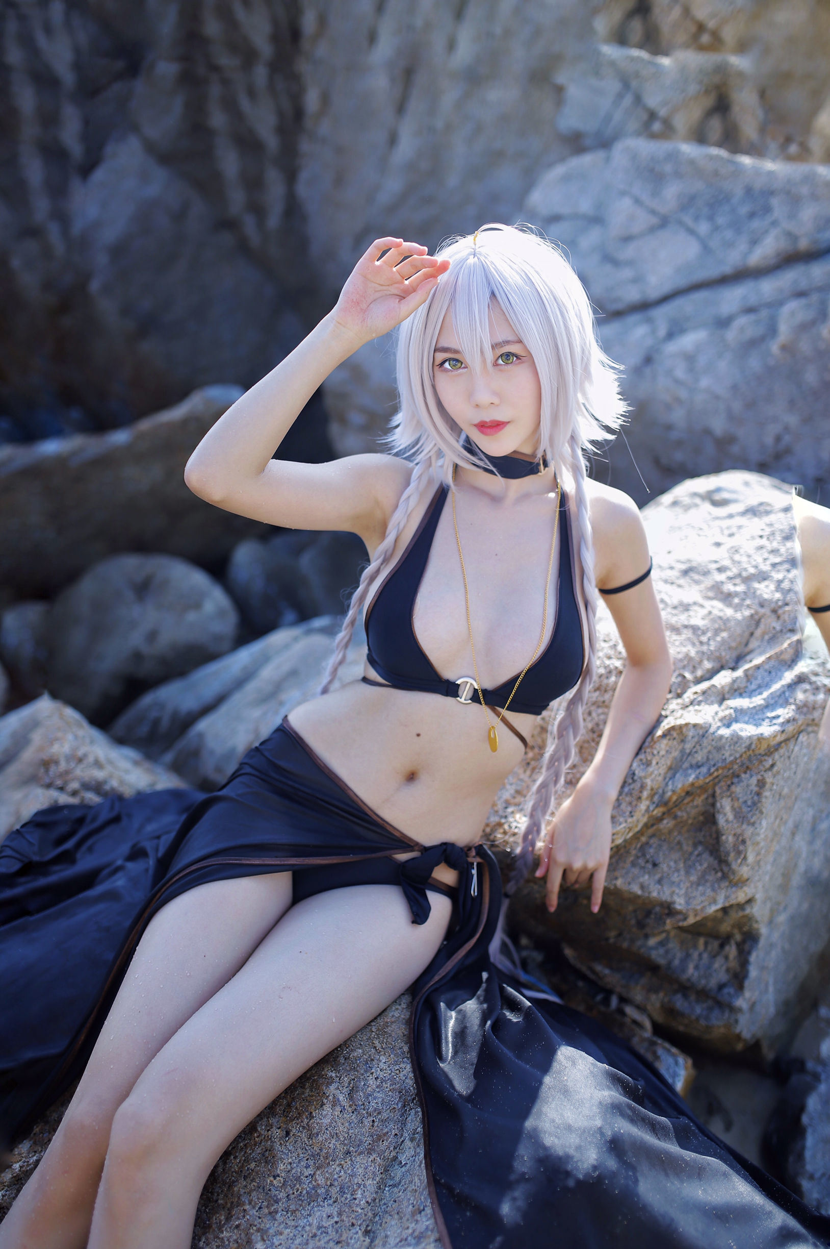 COS Welfare] Dou Niang - Li Shi Collection - Black Jeanne d'Arc Swimsuit