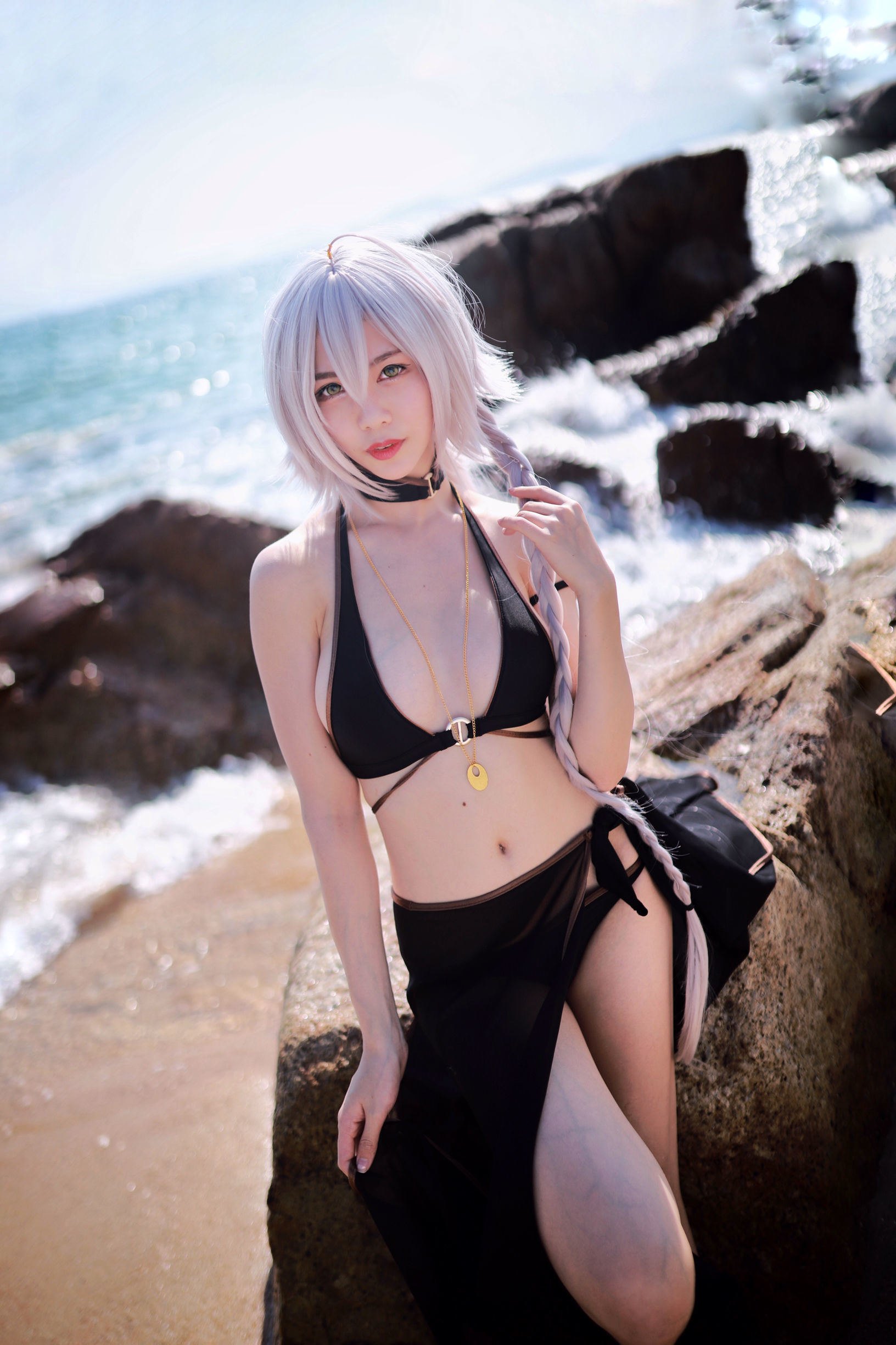 COS Welfare] Dou Niang - Li Shi Collection - Black Jeanne d'Arc Swimsuit