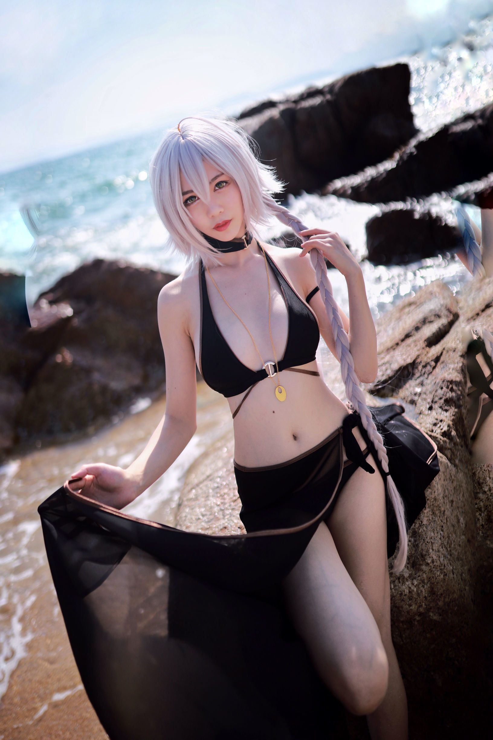 COS Welfare] Dou Niang - Li Shi Collection - Black Jeanne d'Arc Swimsuit