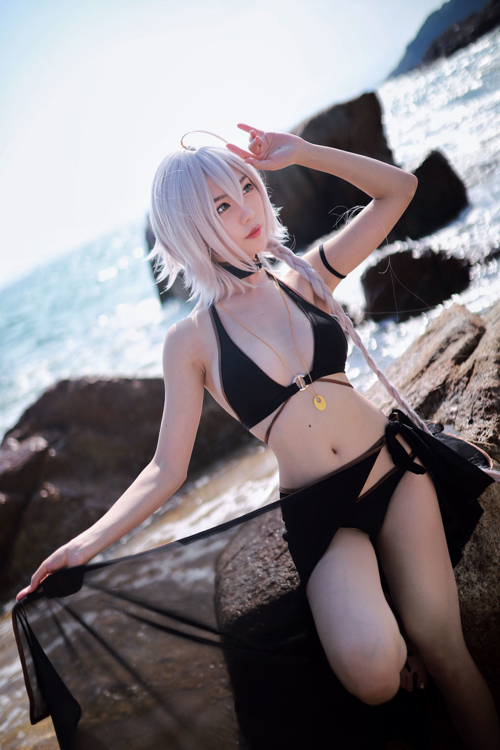 COS Welfare] Dou Niang - Li Shi Collection - Black Jeanne d'Arc Swimsuit