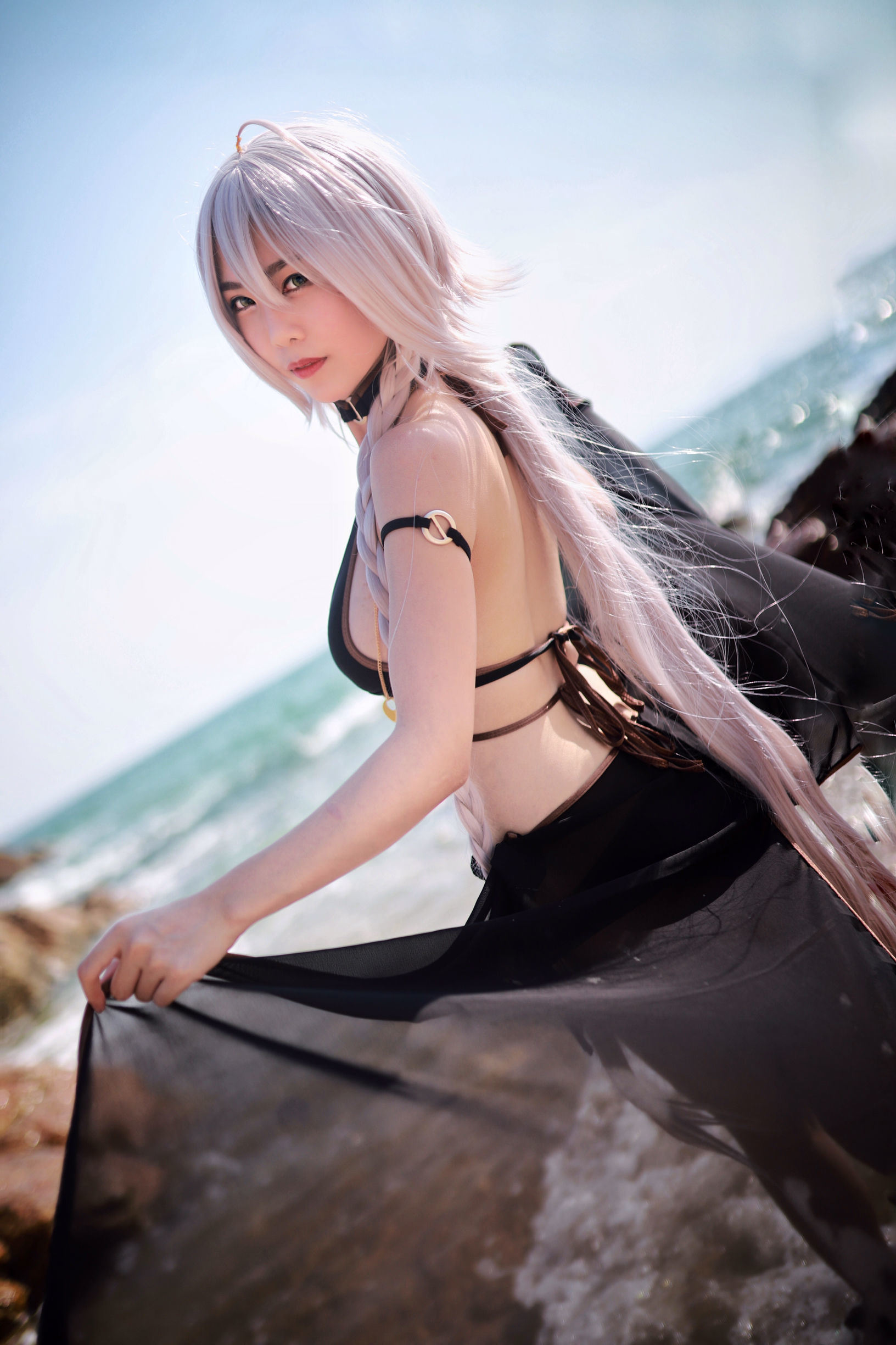 COS Welfare] Dou Niang - Li Shi Collection - Black Jeanne d'Arc Swimsuit