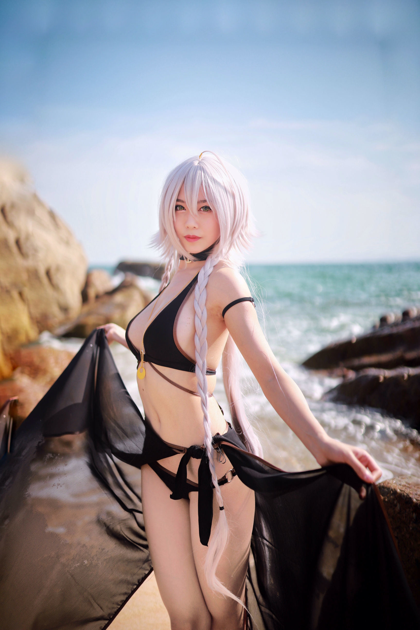 COS Welfare] Dou Niang - Li Shi Collection - Black Jeanne d'Arc Swimsuit