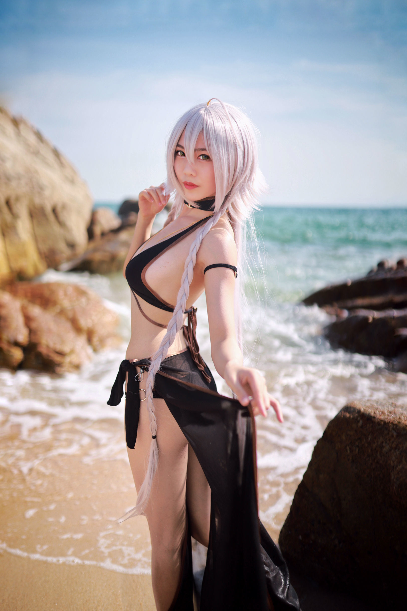 COS Welfare] Dou Niang - Li Shi Collection - Black Jeanne d'Arc Swimsuit
